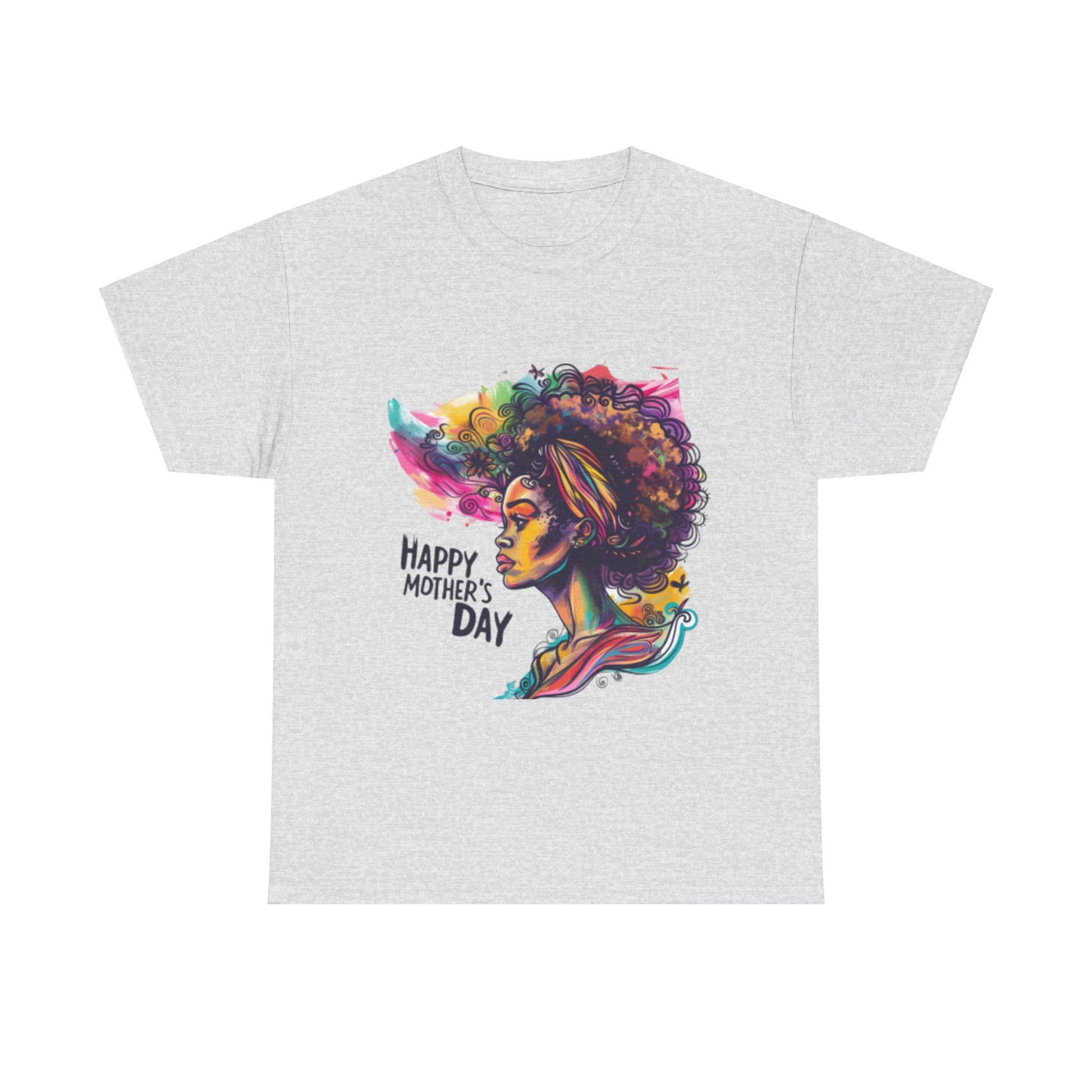 Happy Mother's Day African American Mom Graphic Unisex Heavy Cotton Tee Cotton Funny Humorous Graphic Soft Premium Unisex Men Women Ash T-shirt Birthday Gift-13