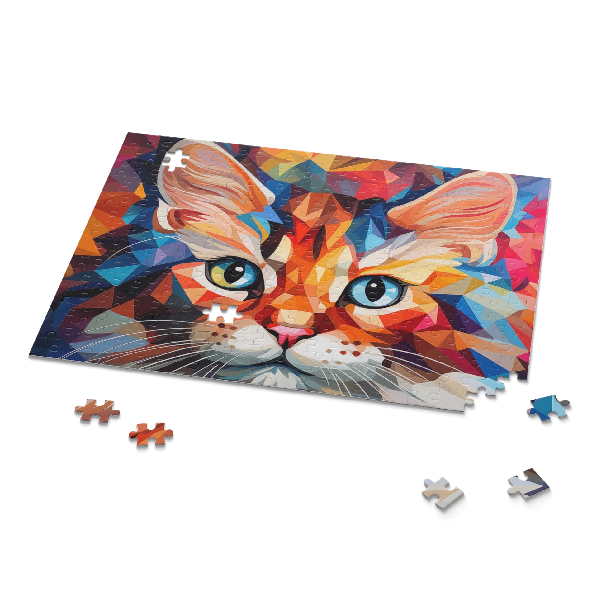 Abstract Cat Oil Paint Jigsaw Puzzle for Boys, Girls, Kids Adult Birthday Business Jigsaw Puzzle Gift for Him Funny Humorous Indoor Outdoor Game Gift For Her Online-9