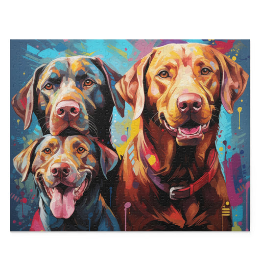 Vibrant Labrador Dog Retriever Jigsaw Puzzle for Boys, Girls, Kids Adult Birthday Business Jigsaw Puzzle Gift for Him Funny Humorous Indoor Outdoor Game Gift For Her Online-1