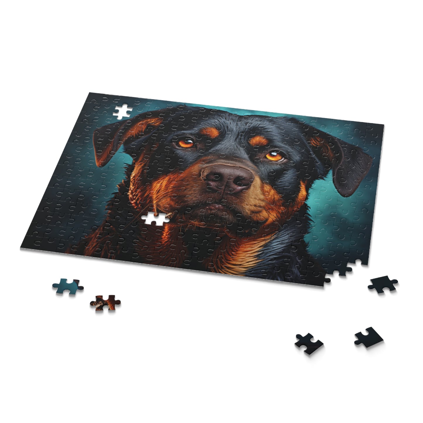 Watercolor Rottweiler Dog Jigsaw Puzzle Oil Paint for Boys, Girls, Kids Adult Birthday Business Jigsaw Puzzle Gift for Him Funny Humorous Indoor Outdoor Game Gift For Her Online-9