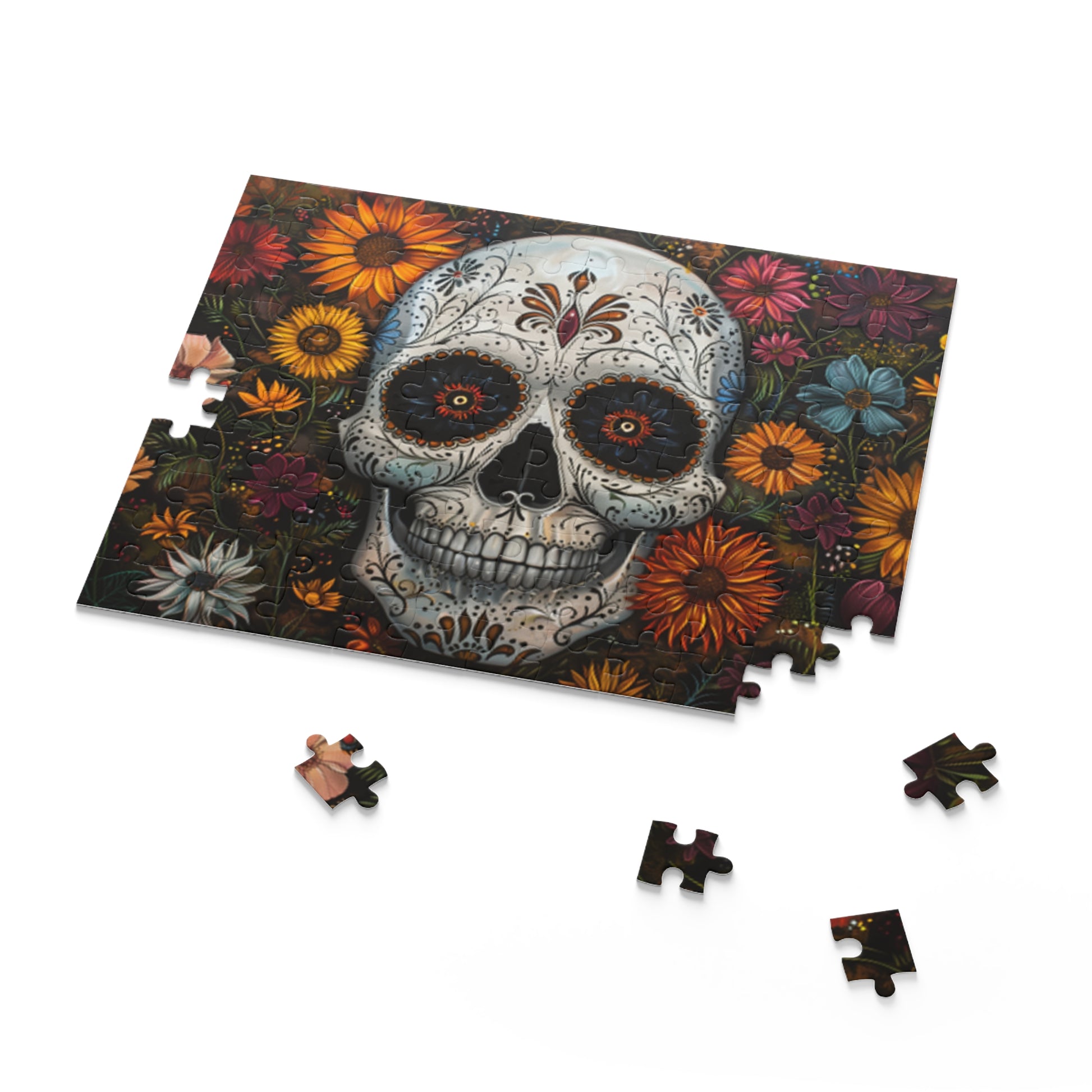 Mexican Art Day of the Dead Día de Muertos Jigsaw Puzzle Adult Birthday Business Jigsaw Puzzle Gift for Him Funny Humorous Indoor Outdoor Game Gift For Her Online-7