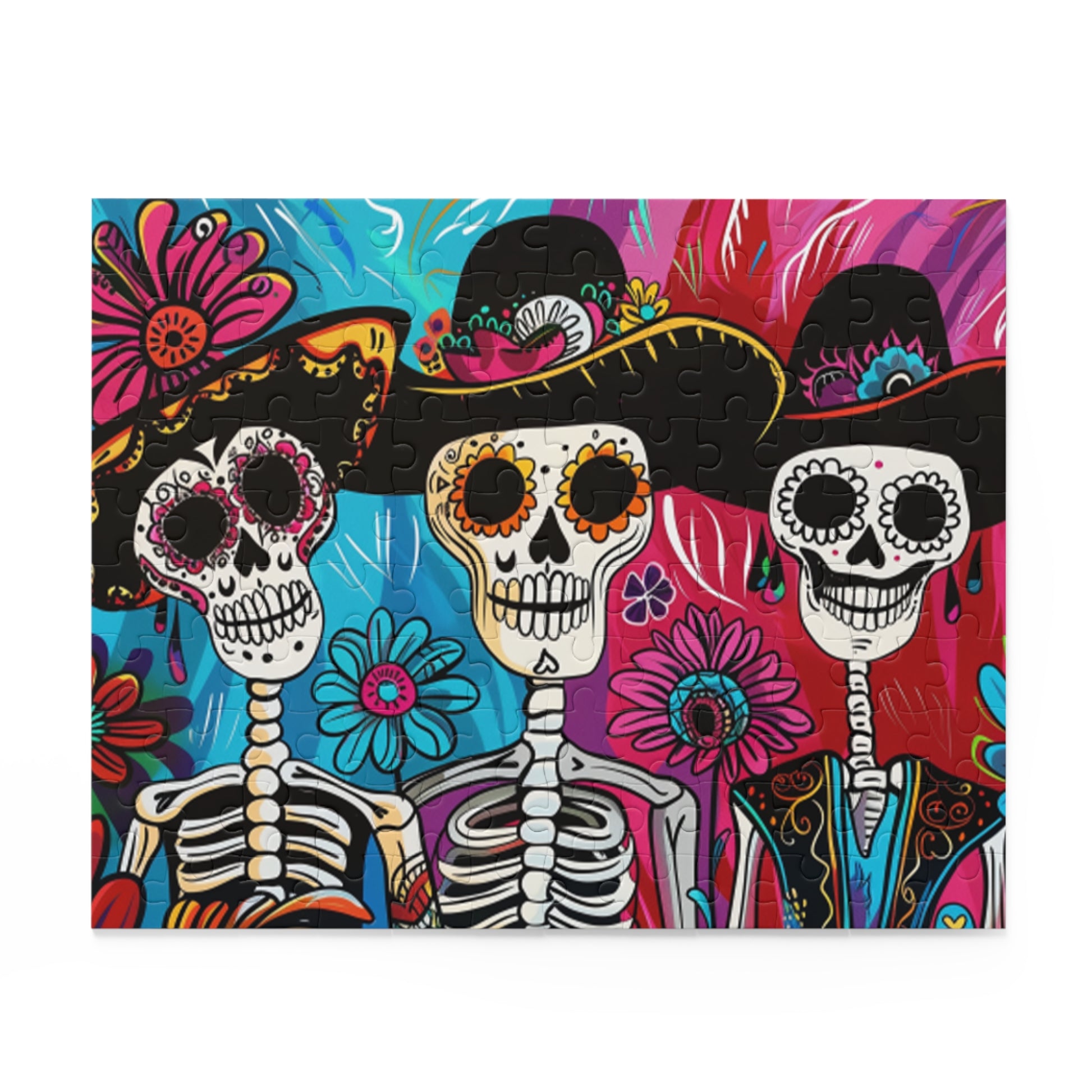 Mexican Art Day of the Dead Día de Muertos Jigsaw Puzzle Adult Birthday Business Jigsaw Puzzle Gift for Him Funny Humorous Indoor Outdoor Game Gift For Her Online-2