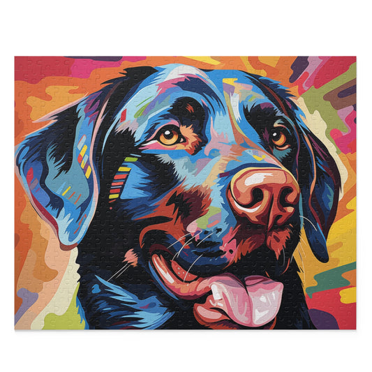 Labrador Dog Vibrant Abstract Watercolor Jigsaw Puzzle for Boys, Girls, Kids Adult Birthday Business Jigsaw Puzzle Gift for Him Funny Humorous Indoor Outdoor Game Gift For Her Online-1