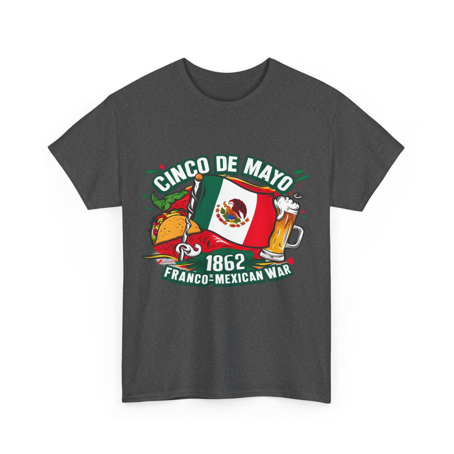 Cinco De Mayo Mexican Independence Day Graphic Unisex Heavy Cotton Tee Cotton Funny Humorous Graphic Soft Premium Unisex Men Women Dark Heather T-shirt Birthday Gift-24