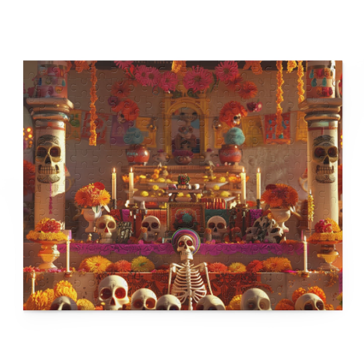 Mexican Art Day of the Dead Día de Muertos Jigsaw Puzzle Adult Birthday Business Jigsaw Puzzle Gift for Him Funny Humorous Indoor Outdoor Game Gift For Her Online-3