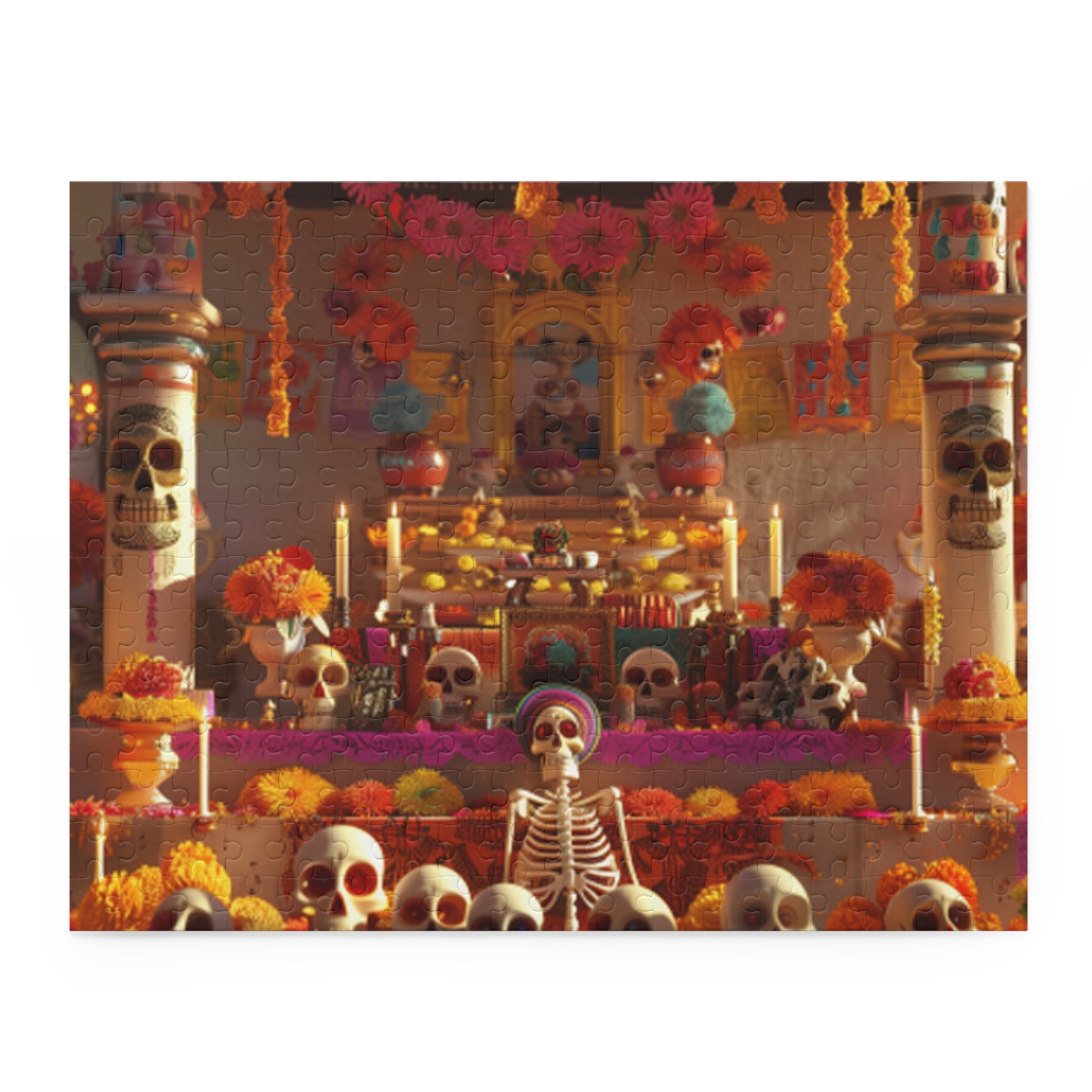 Mexican Art Day of the Dead Día de Muertos Jigsaw Puzzle Adult Birthday Business Jigsaw Puzzle Gift for Him Funny Humorous Indoor Outdoor Game Gift For Her Online-3