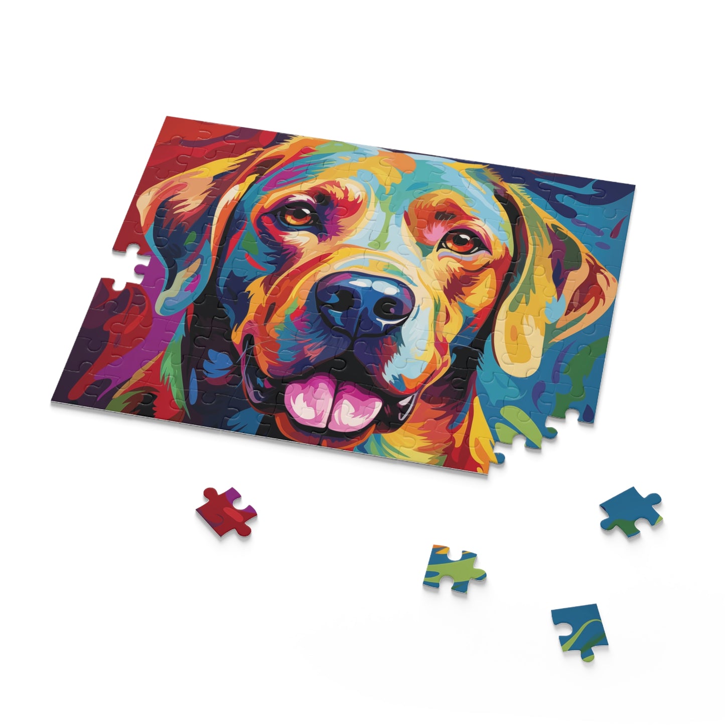 Labrador Dog Abstract Retriever Jigsaw Puzzle Oil Paint for Boys, Girls, Kids Adult Birthday Business Jigsaw Puzzle Gift for Him Funny Humorous Indoor Outdoor Game Gift For Her Online-7