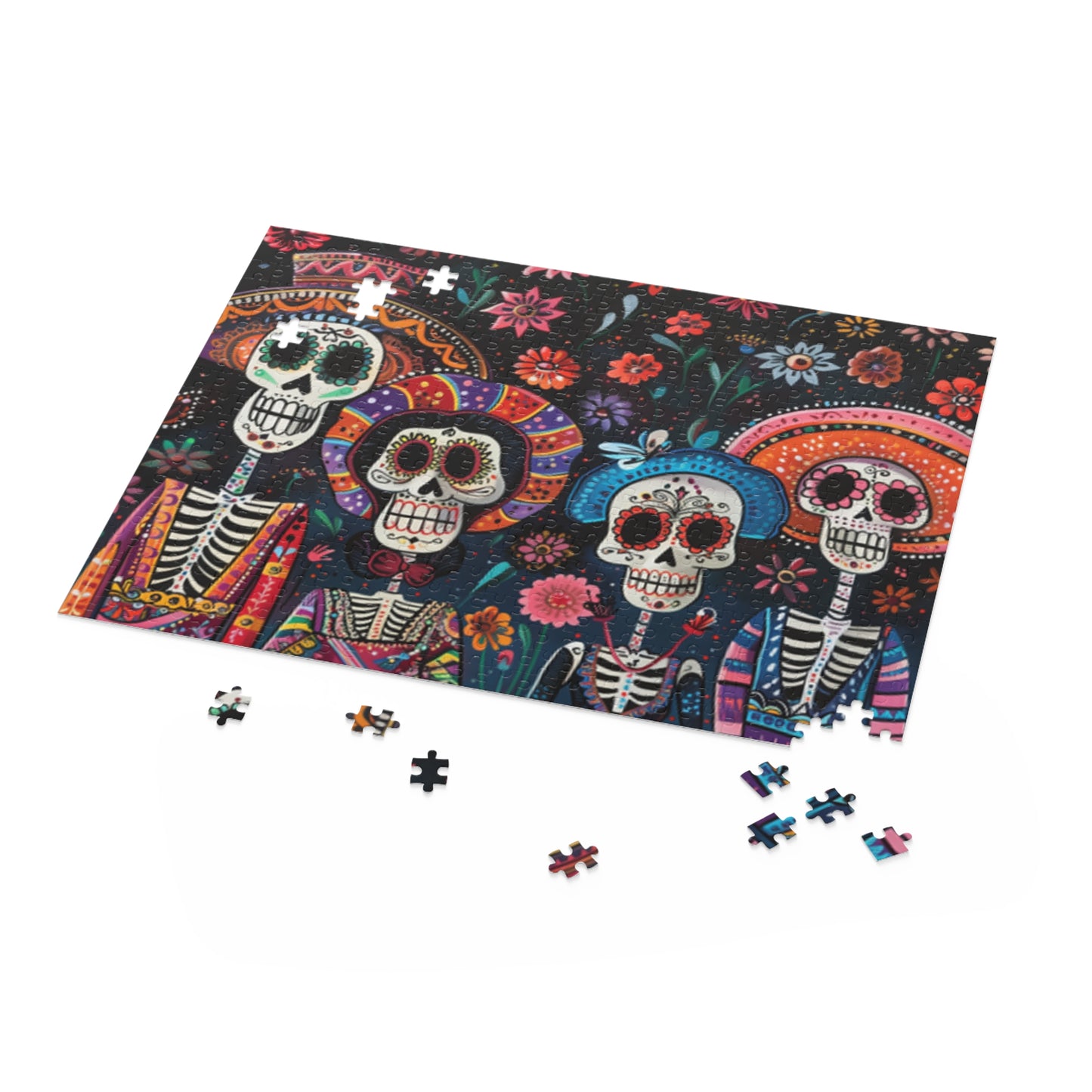 Mexican Art Day of the Dead Día de Muertos Jigsaw Puzzle Adult Birthday Business Jigsaw Puzzle Gift for Him Funny Humorous Indoor Outdoor Game Gift For Her Online-5