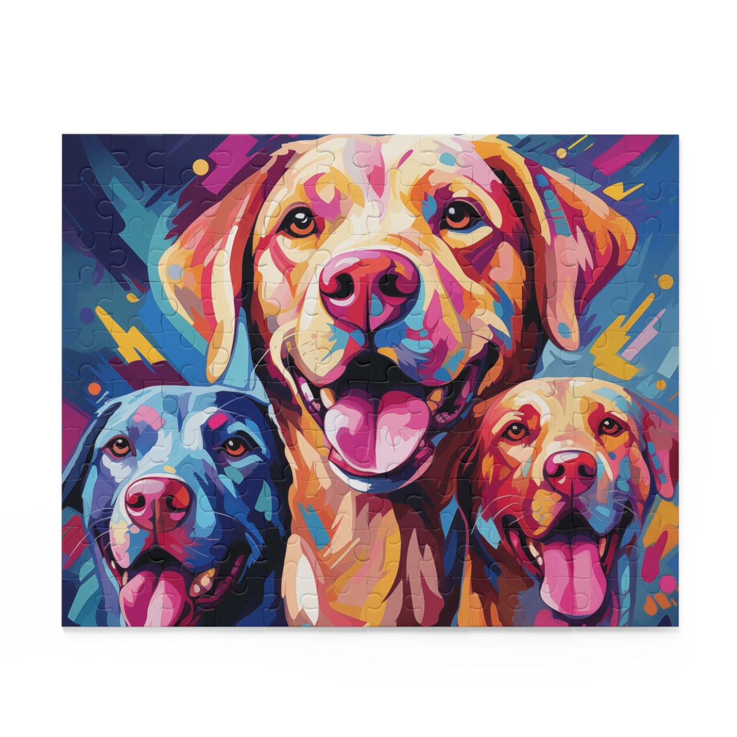 Labrador Abstract Watercolor Vibrant Jigsaw Dog Puzzle for Boys, Girls, Kids Adult Birthday Business Jigsaw Puzzle Gift for Him Funny Humorous Indoor Outdoor Game Gift For Her Online-2