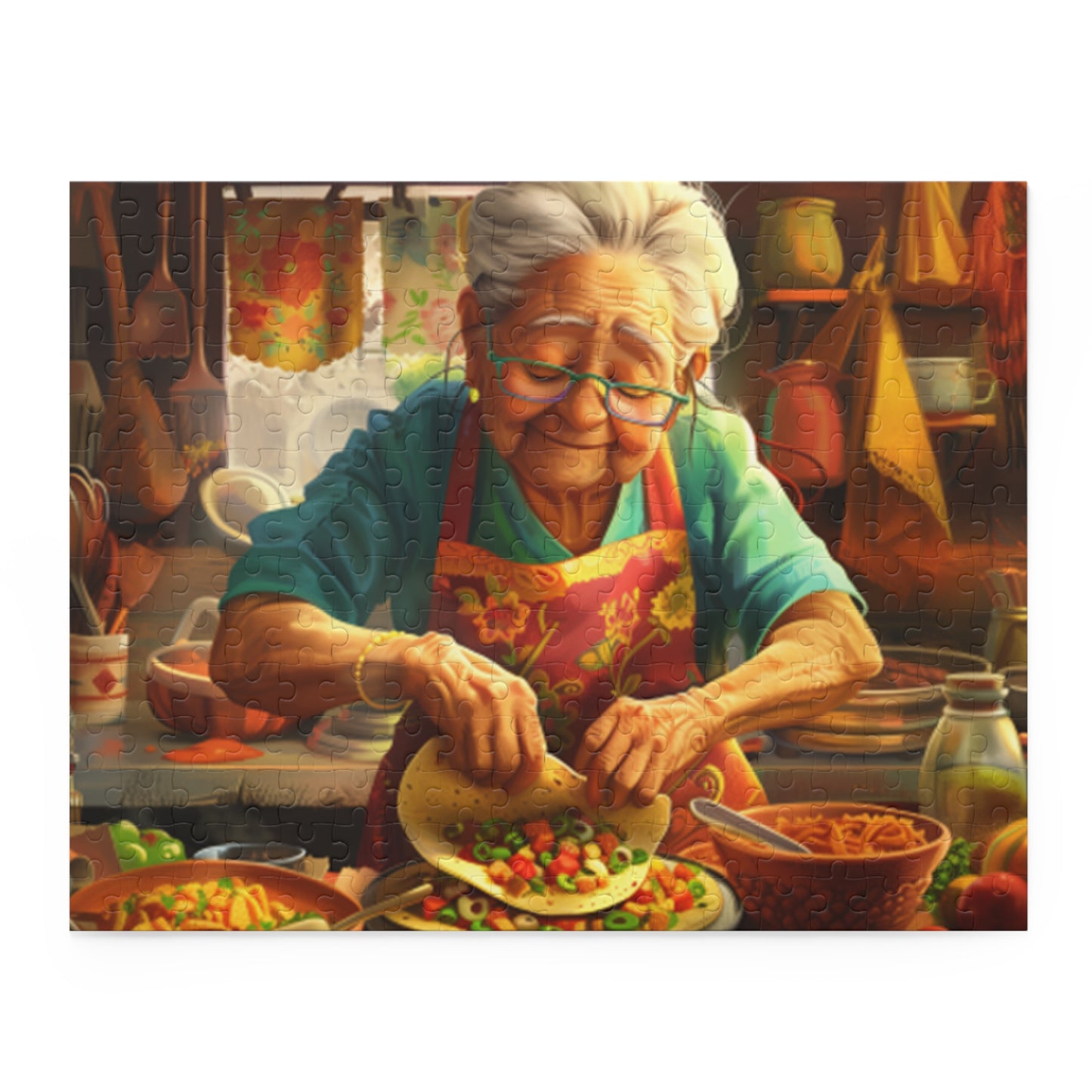 Mexican Art Retro Old Women Jigsaw Puzzle Adult Birthday Business Jigsaw Puzzle Gift for Him Funny Humorous Indoor Outdoor Game Gift For Her Online-3