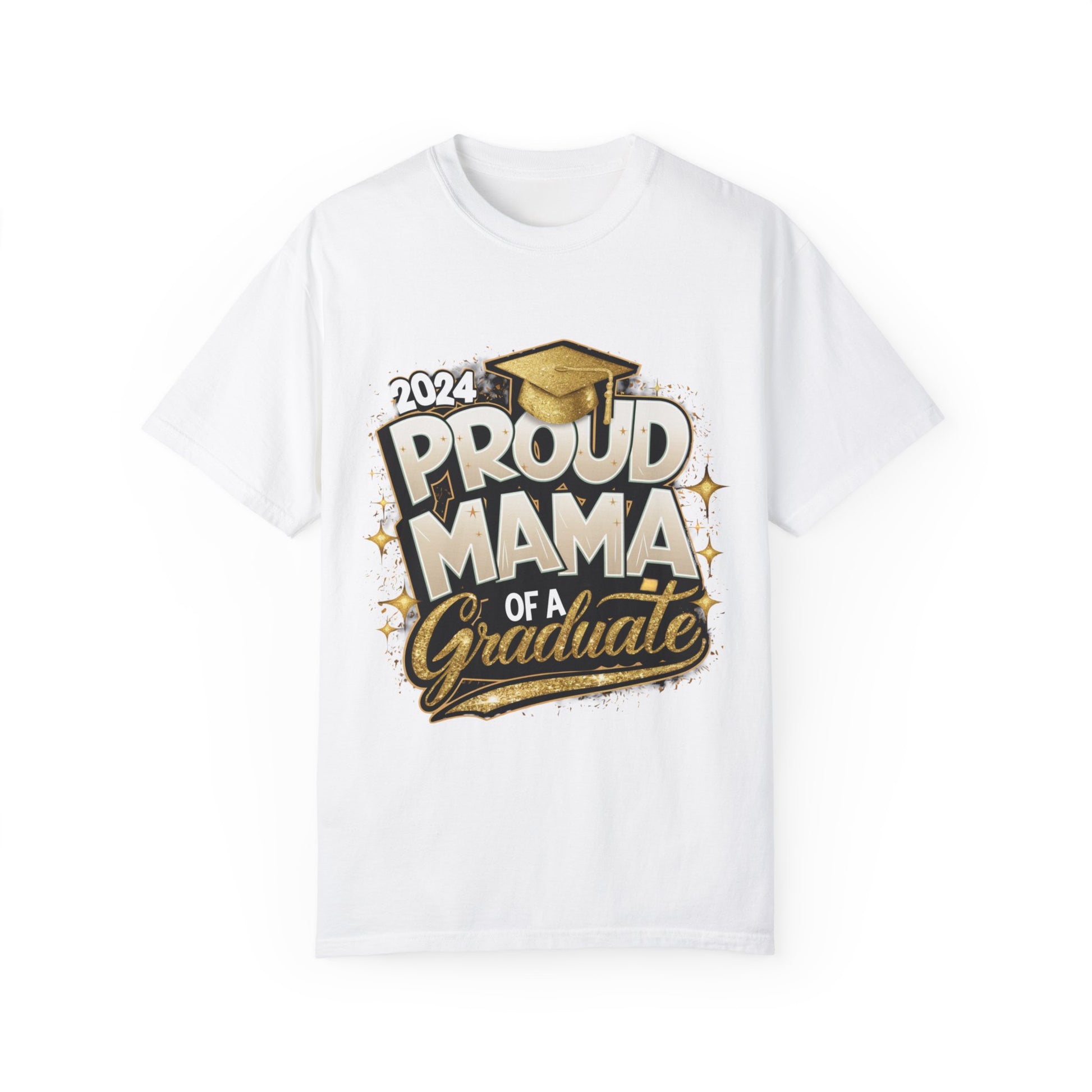 Proud Mama of a 2024 Graduate Unisex Garment-dyed T-shirt Cotton Funny Humorous Graphic Soft Premium Unisex Men Women White T-shirt Birthday Gift-3