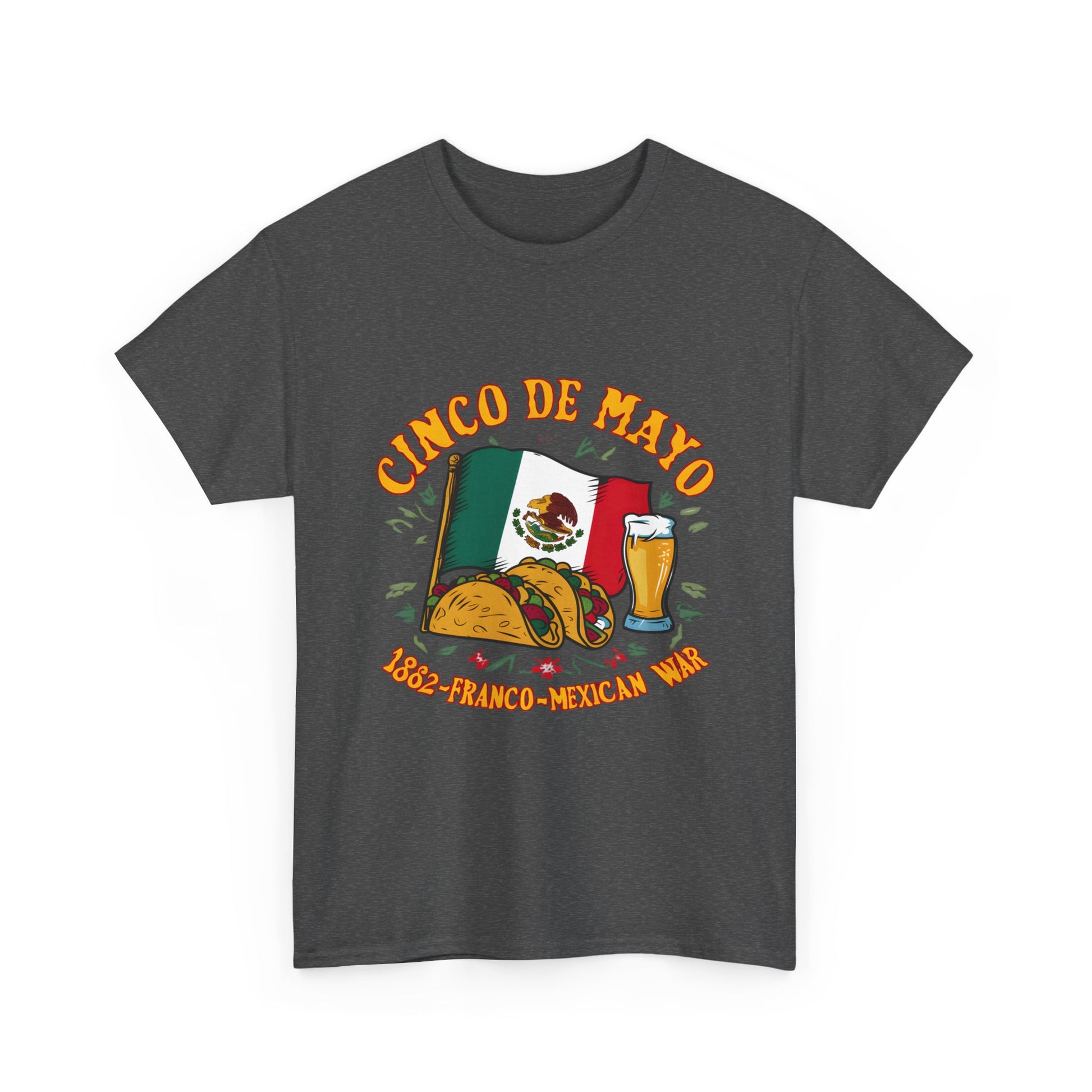 Cinco De Mayo Mexican Independence Day Graphic Unisex Heavy Cotton Tee Cotton Funny Humorous Graphic Soft Premium Unisex Men Women Dark Heather T-shirt Birthday Gift-24