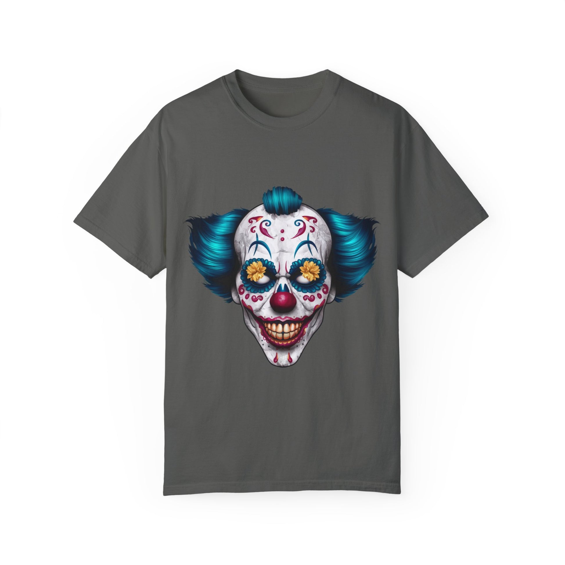 Funny Horror Scary Clown Face Urban Sarcastic Graphic Unisex Garment Dyed T-shirt Cotton Funny Humorous Graphic Soft Premium Unisex Men Women Pepper T-shirt Birthday Gift-12
