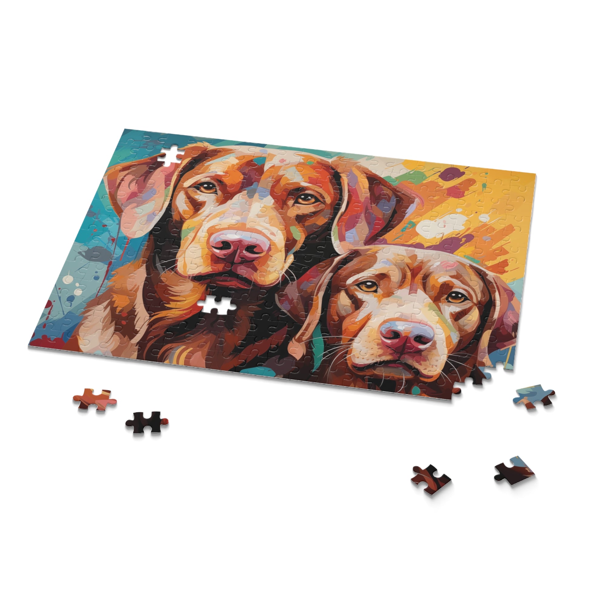 Labrador Abstract Watercolor Dog Jigsaw Puzzle for Boys, Girls, Kids Adult Birthday Business Jigsaw Puzzle Gift for Him Funny Humorous Indoor Outdoor Game Gift For Her Online-9