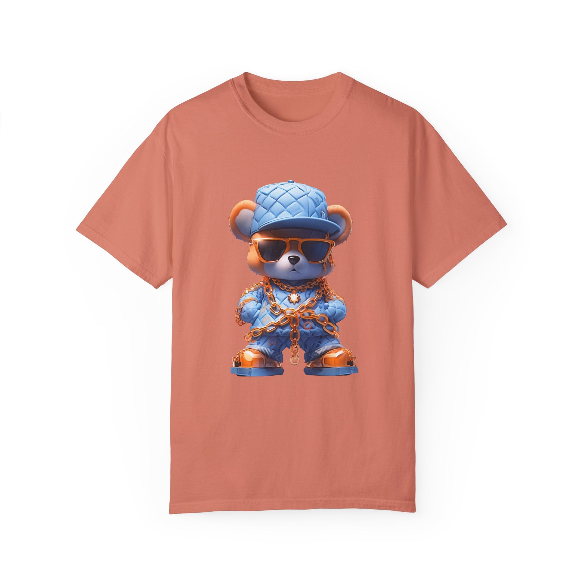 Hip Hop Teddy Bear Graphic Unisex Garment-dyed T-shirt Cotton Funny Humorous Graphic Soft Premium Unisex Men Women Terracotta T-shirt Birthday Gift-14