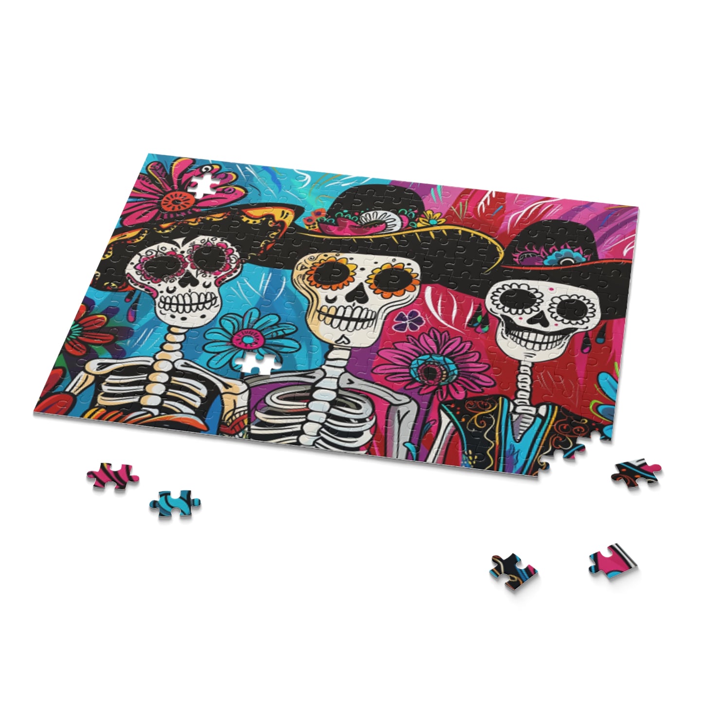 Mexican Art Day of the Dead Día de Muertos Jigsaw Puzzle Adult Birthday Business Jigsaw Puzzle Gift for Him Funny Humorous Indoor Outdoor Game Gift For Her Online-9