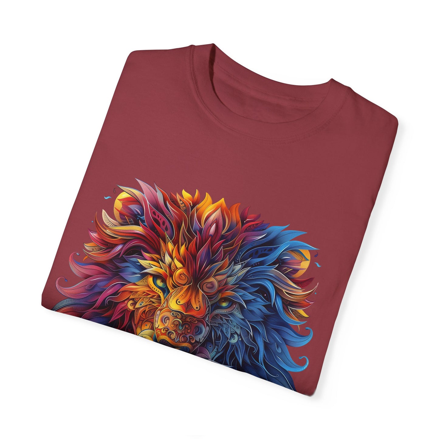 Lion Head Cool Graphic Design Novelty Unisex Garment-dyed T-shirt Cotton Funny Humorous Graphic Soft Premium Unisex Men Women Chili T-shirt Birthday Gift-35
