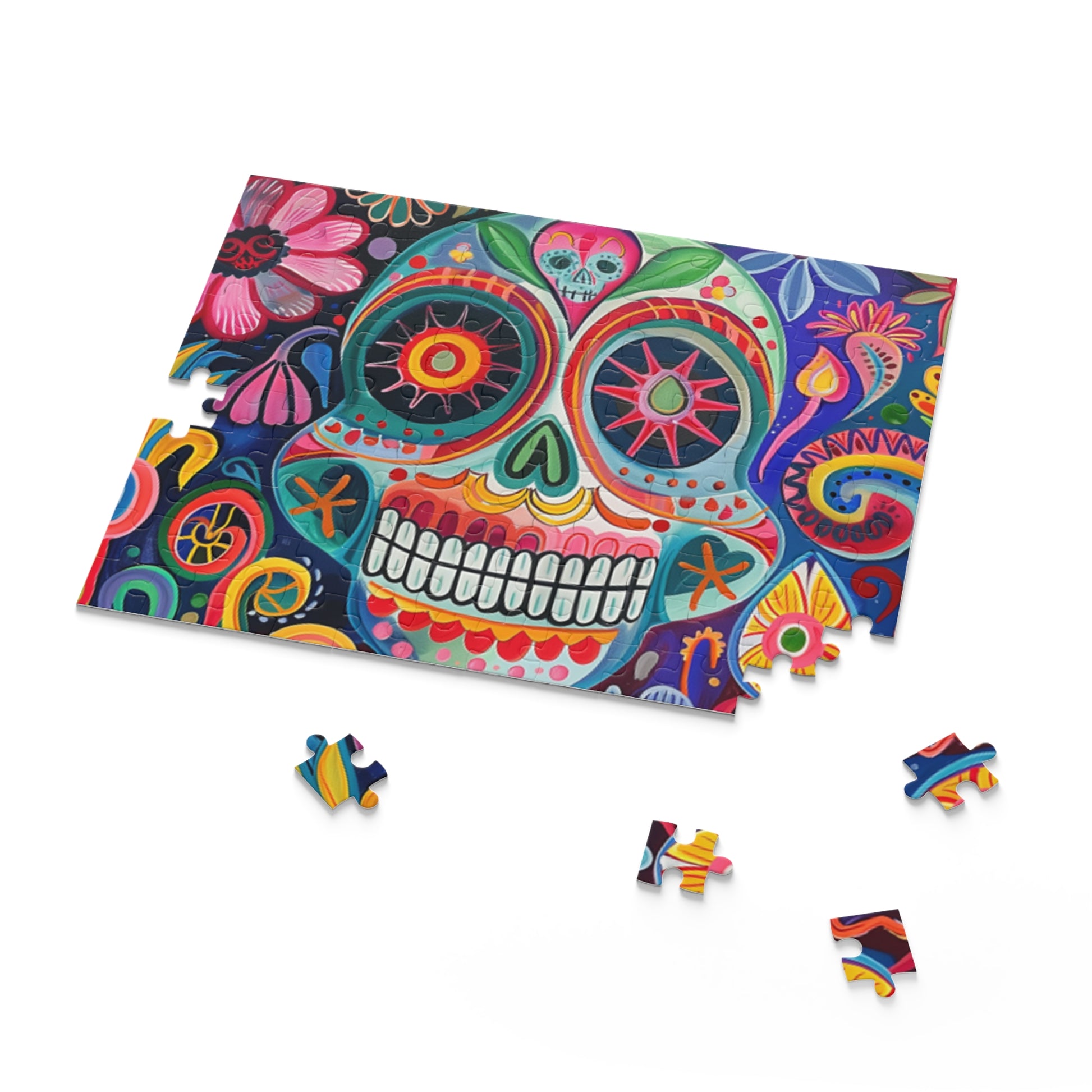 Mexican Art Day of the Dead Día de Muertos Jigsaw Puzzle Adult Birthday Business Jigsaw Puzzle Gift for Him Funny Humorous Indoor Outdoor Game Gift For Her Online-7