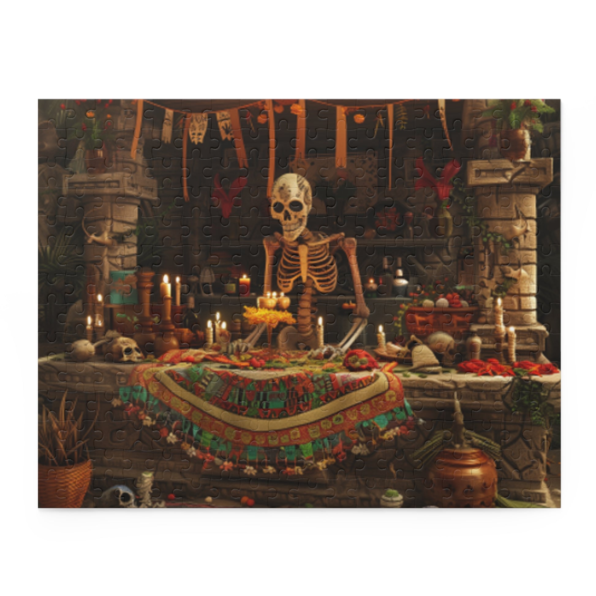 Mexican Art Day of the Dead Día de Muertos Jigsaw Puzzle Adult Birthday Business Jigsaw Puzzle Gift for Him Funny Humorous Indoor Outdoor Game Gift For Her Online-3