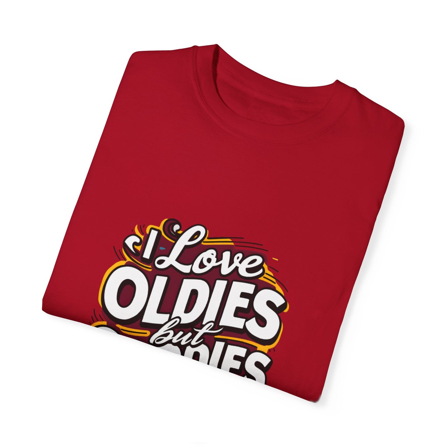 I Love Oldies but Goodies Music Urban Hip Hop Graphic Unisex Garment-dyed T-shirt Cotton Funny Humorous Graphic Soft Premium Unisex Men Women Red T-shirt Birthday Gift-20