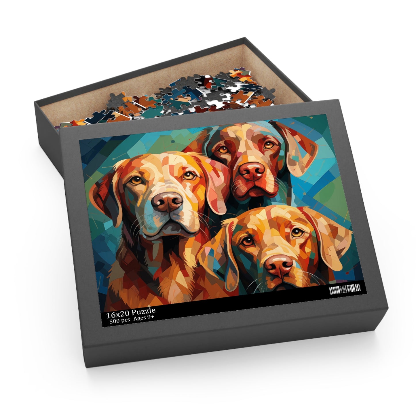 Abstract Watercolor Vibrant Labrador Dog Retriever Jigsaw Puzzle for Boys, Girls Adult Birthday Business Jigsaw Puzzle Gift for Him Funny Humorous Indoor Outdoor Game Gift For Her Online-4