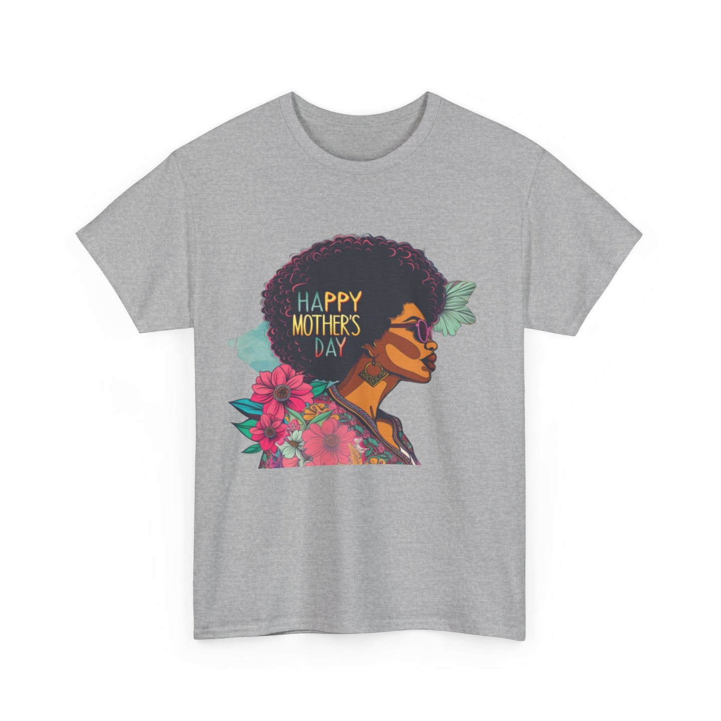 Happy Mother's Day African American Mom Graphic Unisex Heavy Cotton Tee Cotton Funny Humorous Graphic Soft Premium Unisex Men Women Sport Grey T-shirt Birthday Gift-39