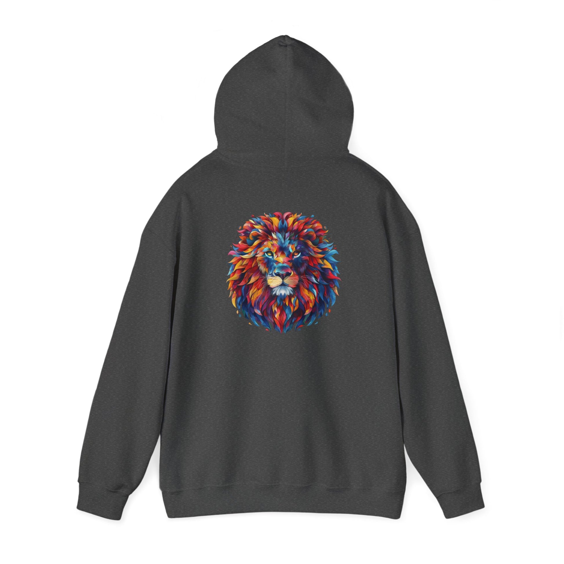 Lion Head Graphic Unisex Heavy Blend™ Hooded Sweatshirt Cotton Funny Humorous Graphic Soft Premium Unisex Men Women Dark Heather Hooded Sweatshirt Birthday Gift-18