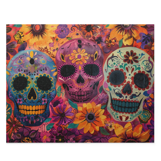 Mexican Art Day of the Dead Día de Muertos Jigsaw Puzzle Adult Birthday Business Jigsaw Puzzle Gift for Him Funny Humorous Indoor Outdoor Game Gift For Her Online-1