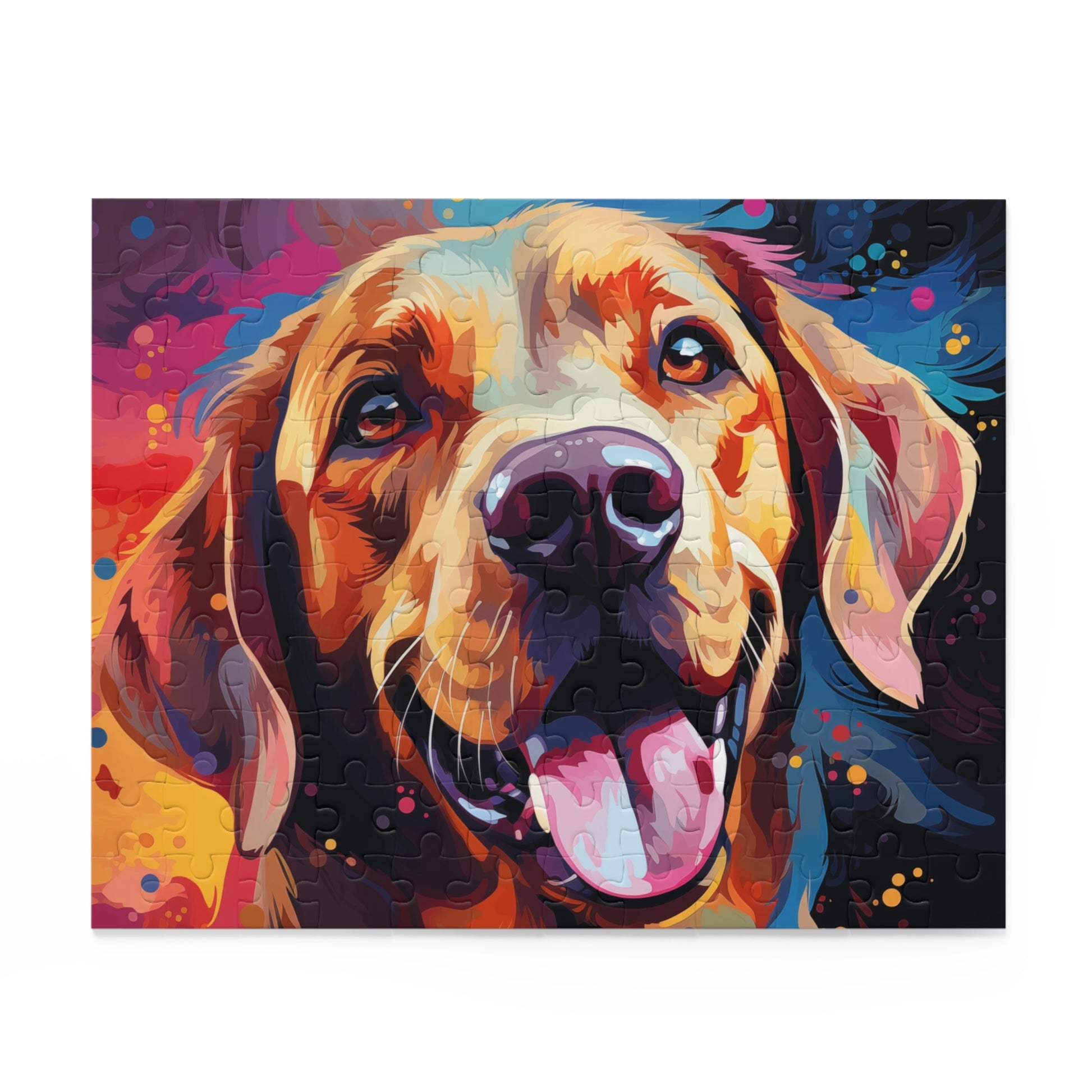 Labrador Dog Watercolor Abstract Vibrant Jigsaw Puzzle for Girls, Boys, Kids Adult Birthday Business Jigsaw Puzzle Gift for Him Funny Humorous Indoor Outdoor Game Gift For Her Online-2