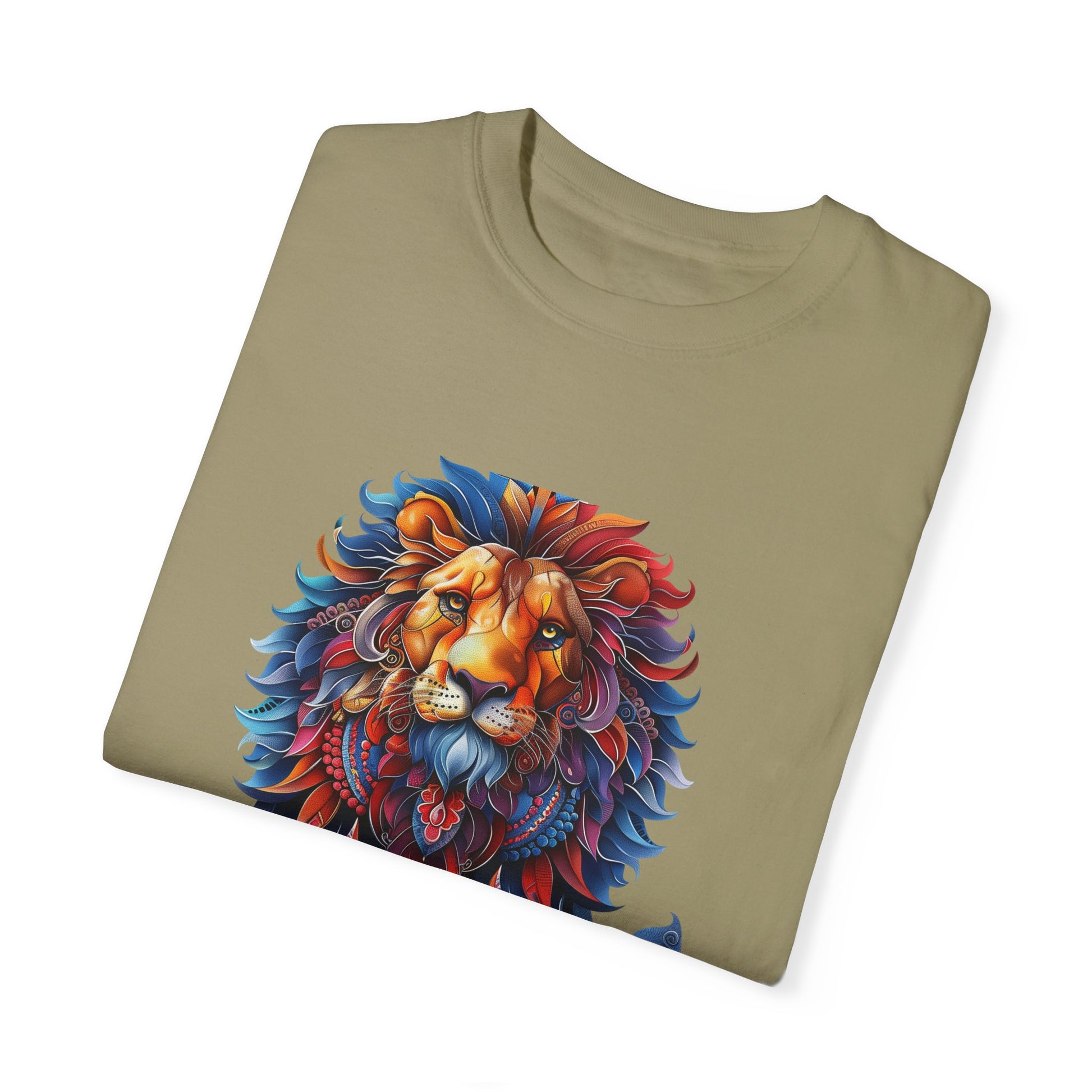 Copy of Lion Head Cool Graphic Design Novelty Unisex Garment-dyed T-shirt Cotton Funny Humorous Graphic Soft Premium Unisex Men Women Khaki T-shirt Birthday Gift-47