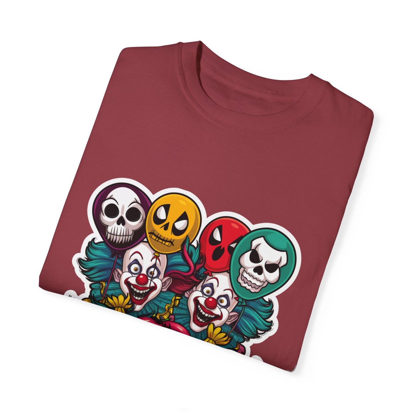 Funny Horror Scary Clown Face Urban Sarcastic Graphic Unisex Garment Dyed T-shirt Cotton Funny Humorous Graphic Soft Premium Unisex Men Women Chili T-shirt Birthday Gift-35