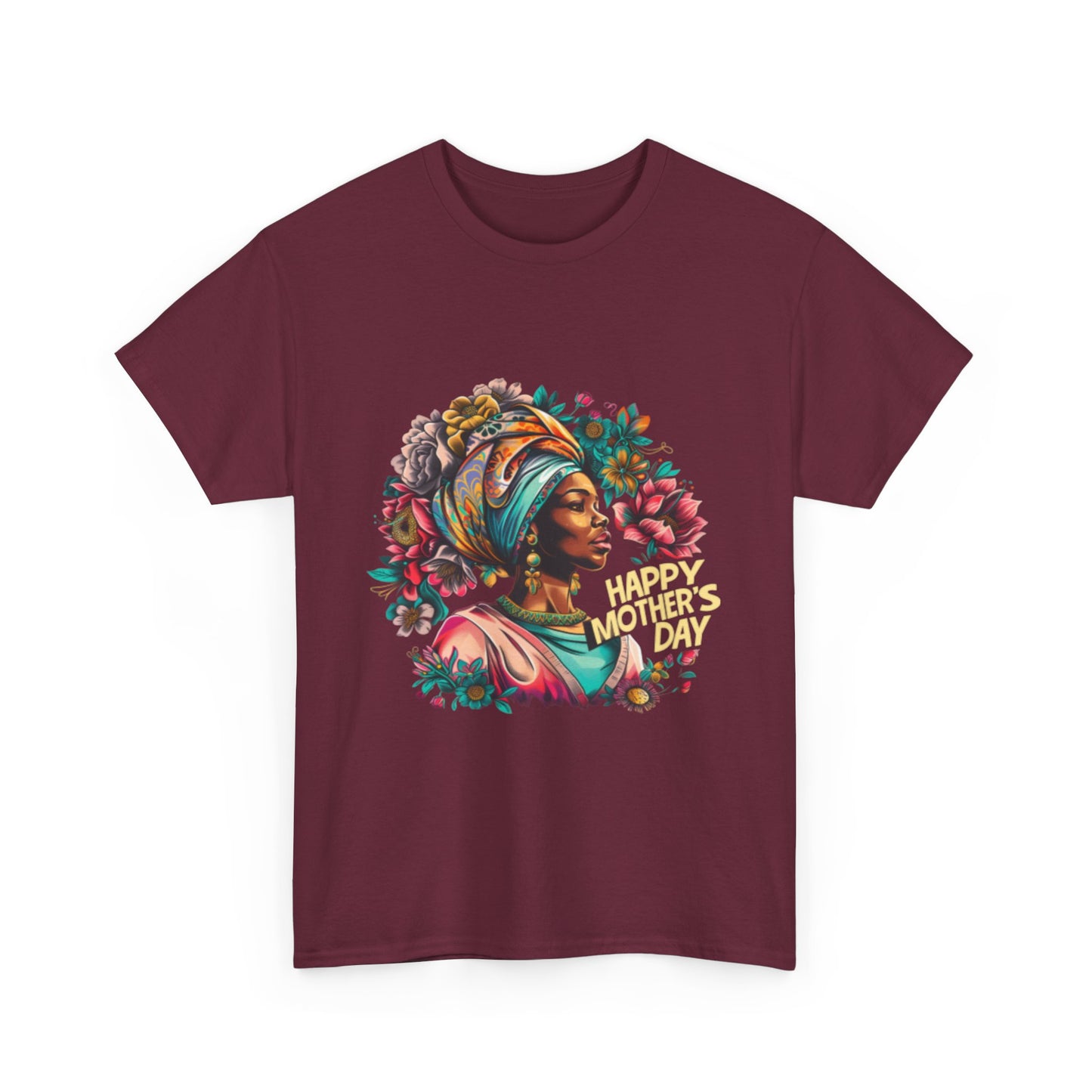 Happy Mother's Day African American Mom Graphic Unisex Heavy Cotton Tee Cotton Funny Humorous Graphic Soft Premium Unisex Men Women Maroon T-shirt Birthday Gift-27