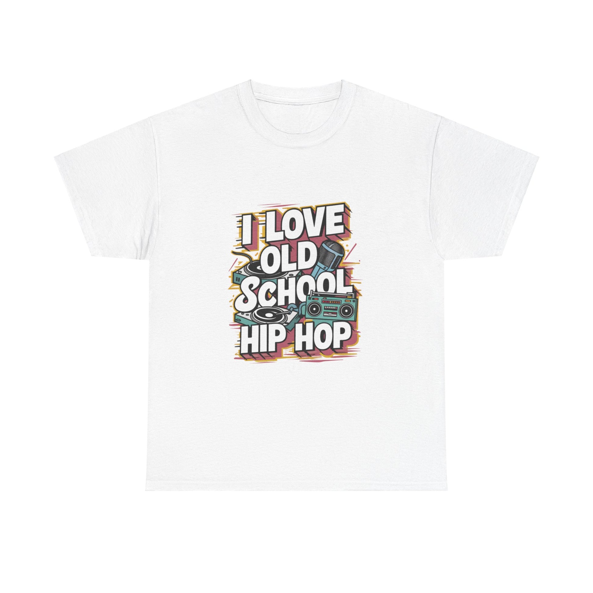 I Love Old School Hip Hop Urban Graphic Unisex Heavy Cotton Tee Cotton Funny Humorous Graphic Soft Premium Unisex Men Women White T-shirt Birthday Gift-10