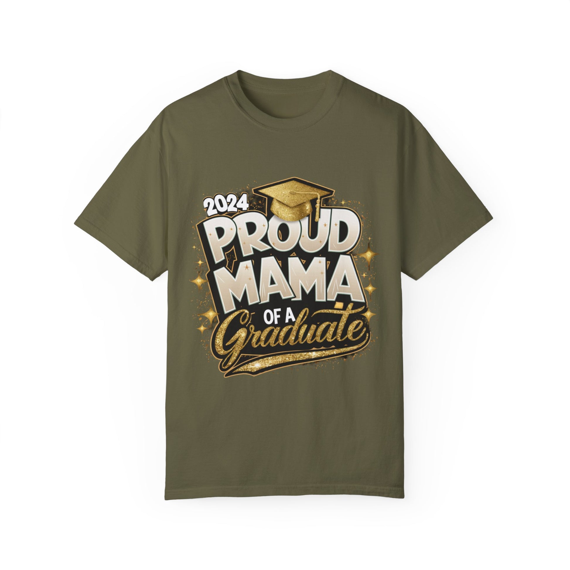 Proud Mama of a 2024 Graduate Unisex Garment-dyed T-shirt Cotton Funny Humorous Graphic Soft Premium Unisex Men Women Sage T-shirt Birthday Gift-13