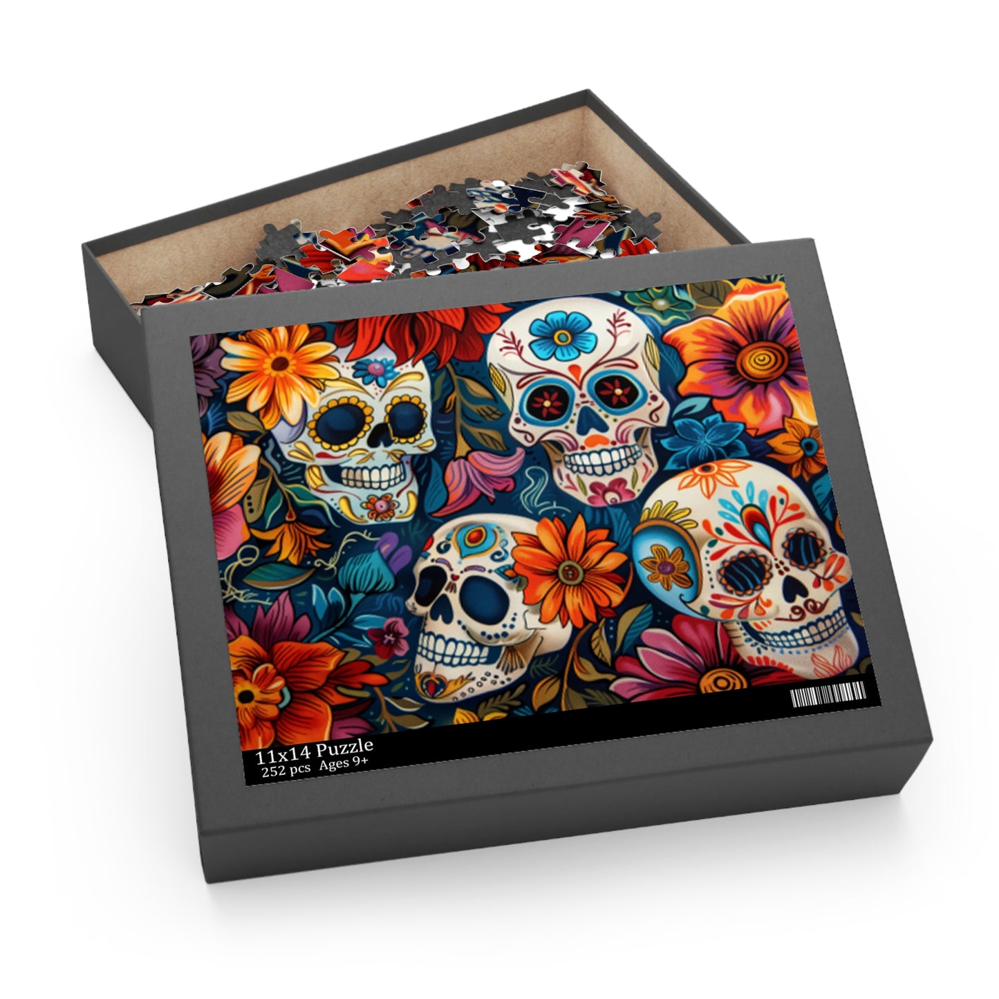 Mexican Art Day of the Dead Día de Muertos Jigsaw Puzzle Adult Birthday Business Jigsaw Puzzle Gift for Him Funny Humorous Indoor Outdoor Game Gift For Her Online-8