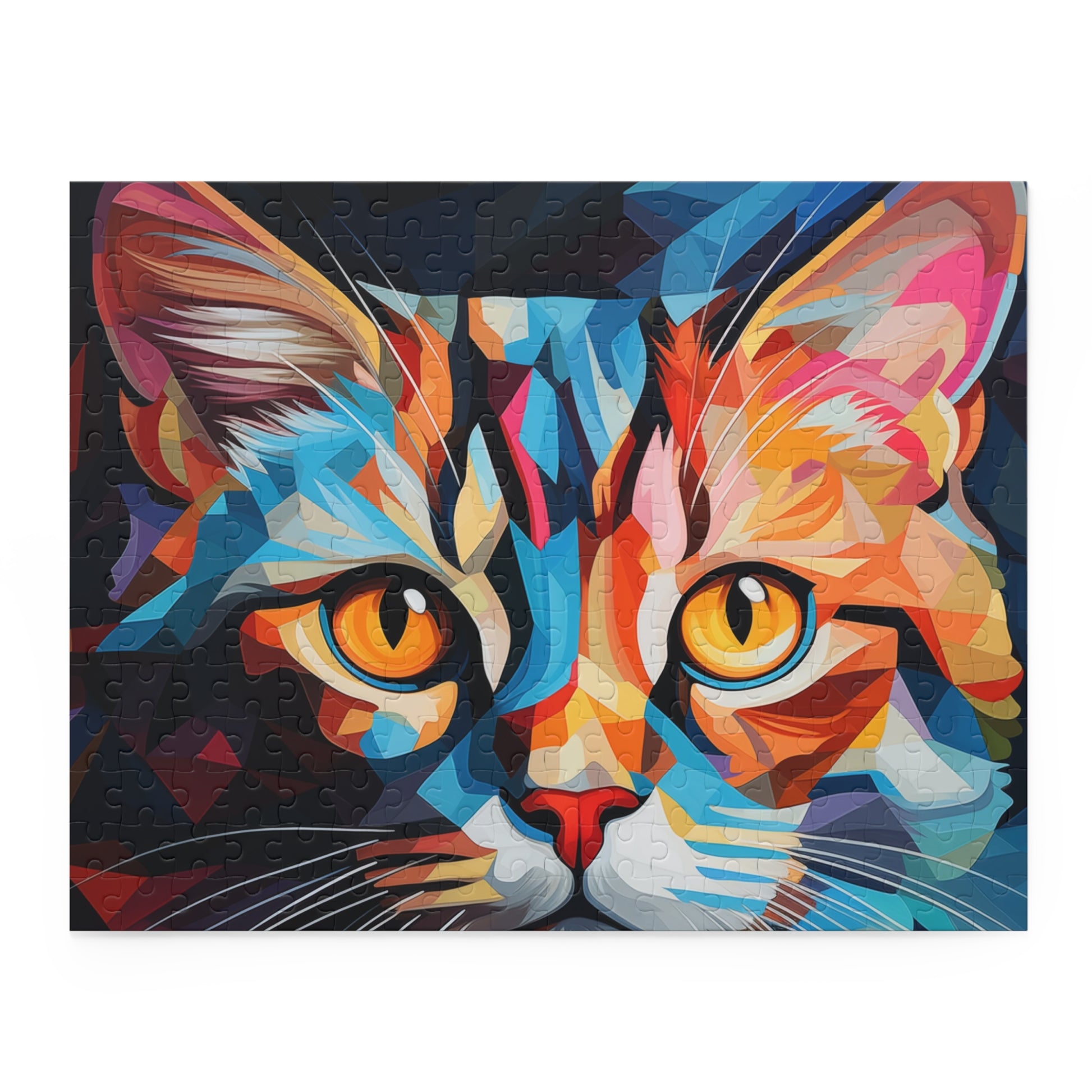 Abstract Oil Paint Colorful Cat Jigsaw Puzzle Adult Birthday Business Jigsaw Puzzle Gift for Him Funny Humorous Indoor Outdoor Game Gift For Her Online-3