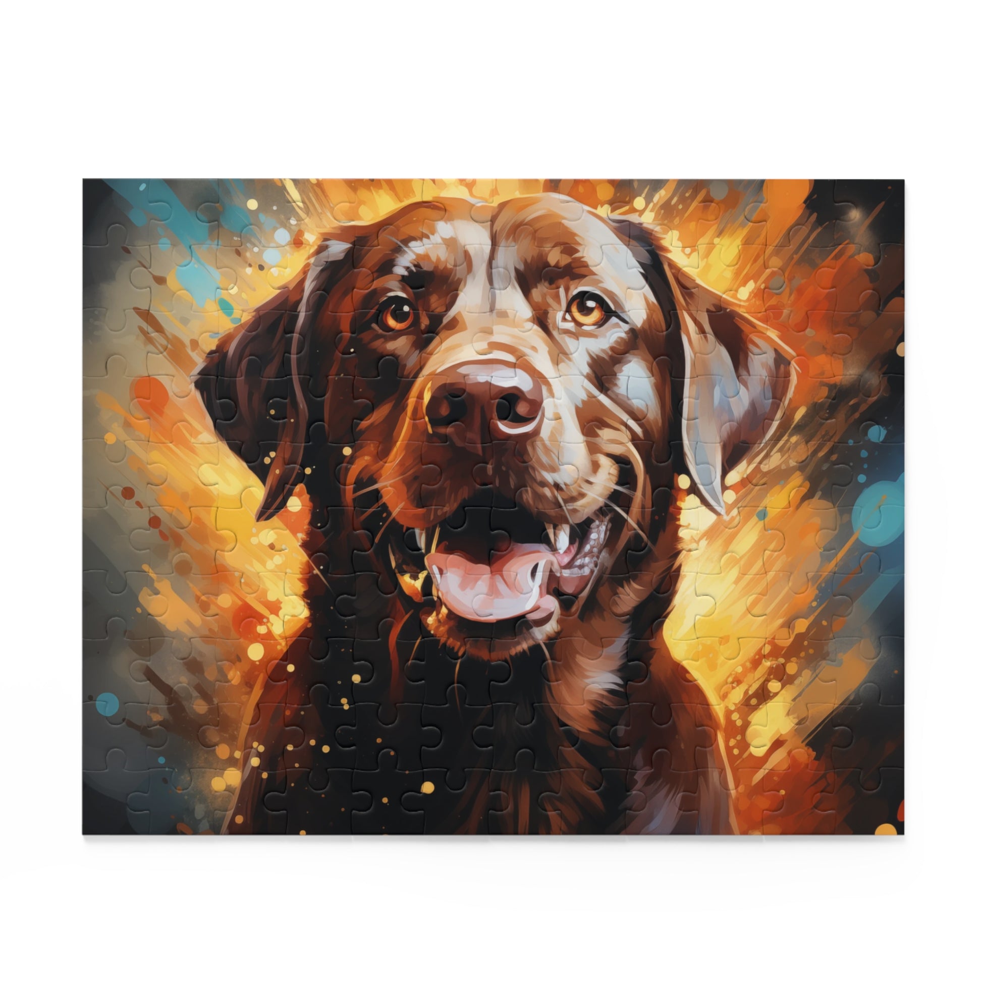 Watercolor Vibrant Labrador Dog Retriever Jigsaw Puzzle for Boys, Girls, Kids Adult Birthday Business Jigsaw Puzzle Gift for Him Funny Humorous Indoor Outdoor Game Gift For Her Online-2