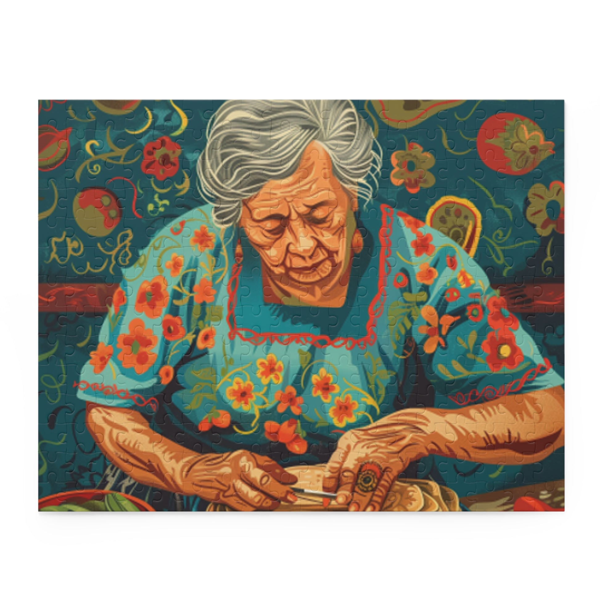 Mexican Art Women Retro Jigsaw Puzzle Adult Birthday Business Jigsaw Puzzle Gift for Him Funny Humorous Indoor Outdoor Game Gift For Her Online-3