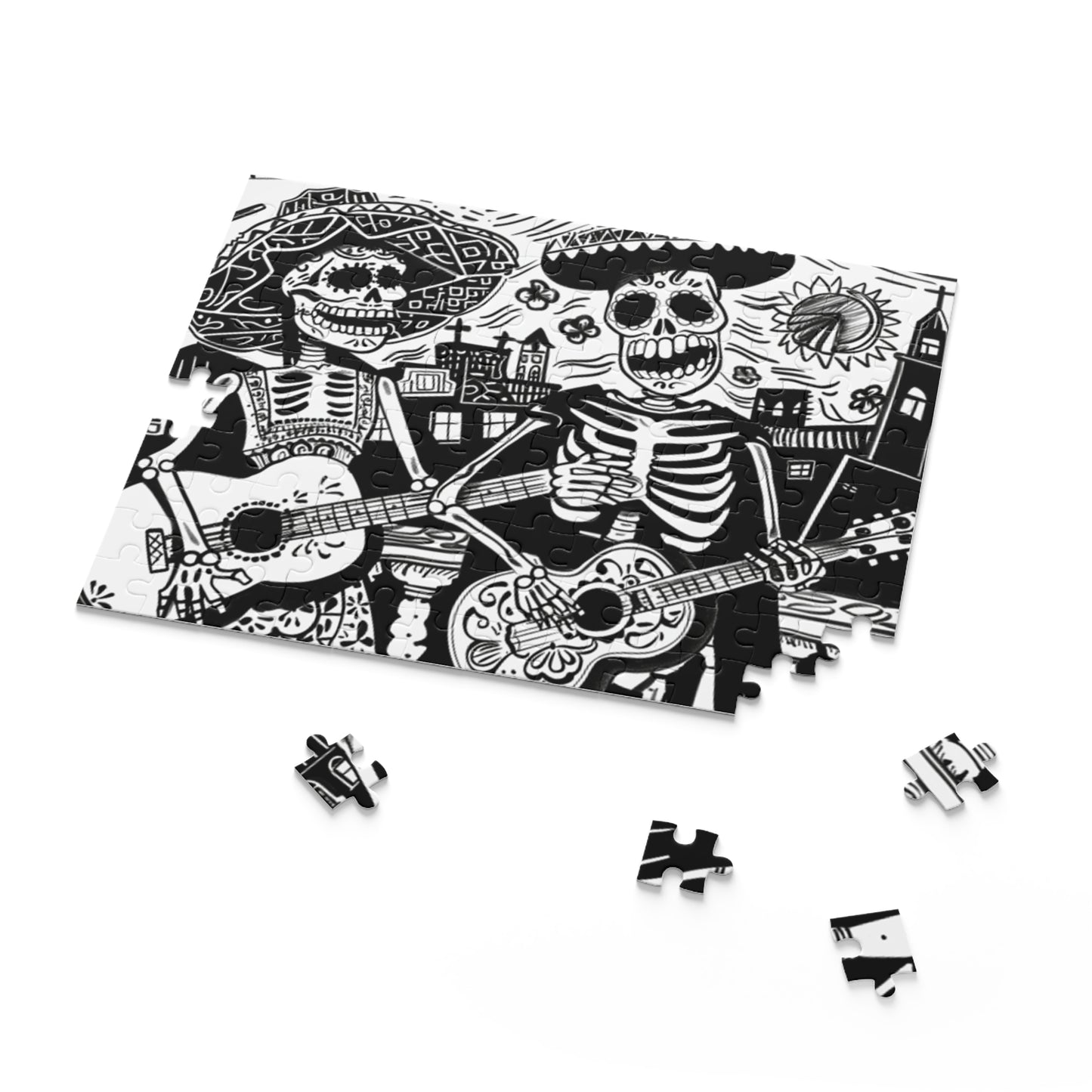 Mexican Art Day of the Dead Día de Muertos Jigsaw Puzzle Adult Birthday Business Jigsaw Puzzle Gift for Him Funny Humorous Indoor Outdoor Game Gift For Her Online-7