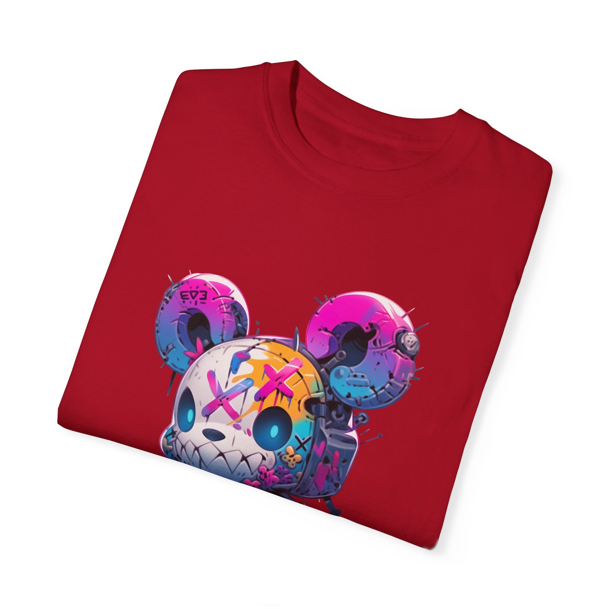 Hip Hop Teddy Bear Graphic Unisex Garment-dyed T-shirt Cotton Funny Humorous Graphic Soft Premium Unisex Men Women Red T-shirt Birthday Gift-20