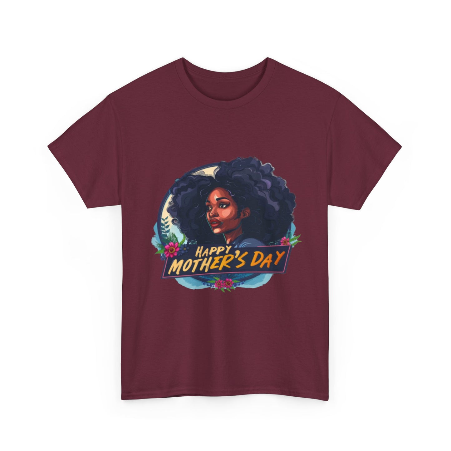 Happy Mother's Day African American Mom Graphic Unisex Heavy Cotton Tee Cotton Funny Humorous Graphic Soft Premium Unisex Men Women Maroon T-shirt Birthday Gift-27