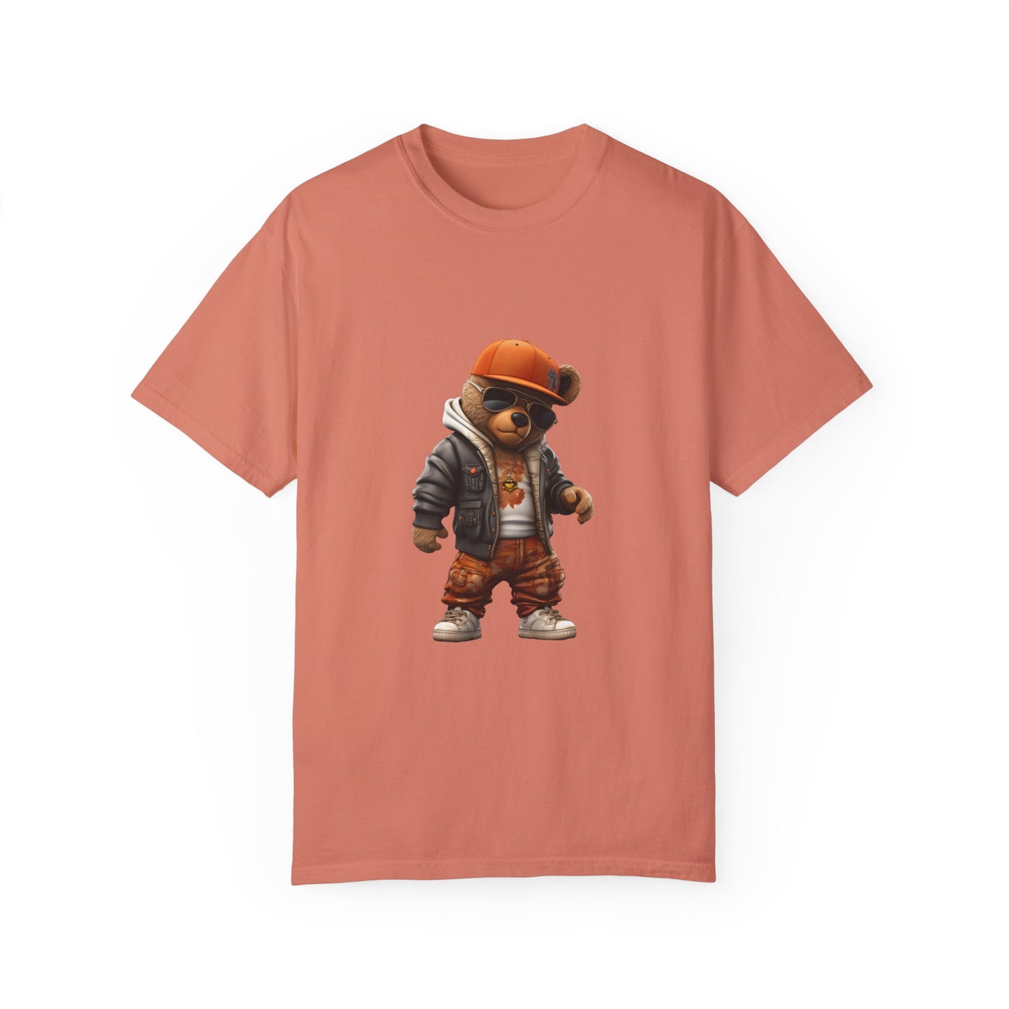 Hip Hop Teddy Bear Graphic Unisex Garment-dyed T-shirt Cotton Funny Humorous Graphic Soft Premium Unisex Men Women Terracotta T-shirt Birthday Gift-14