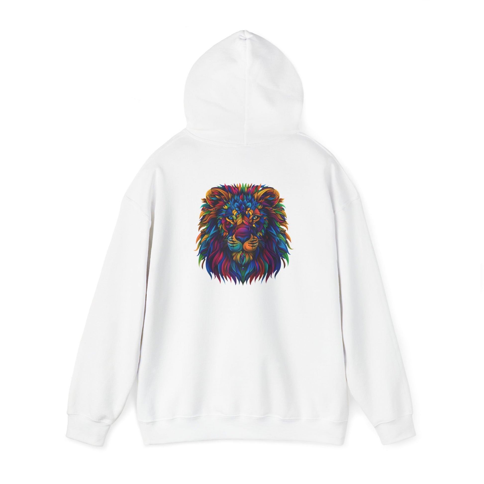 Lion Head Graphic Unisex Heavy Blend™ Hooded Sweatshirt Cotton Funny Humorous Graphic Soft Premium Unisex Men Women White Hooded Sweatshirt Birthday Gift-27