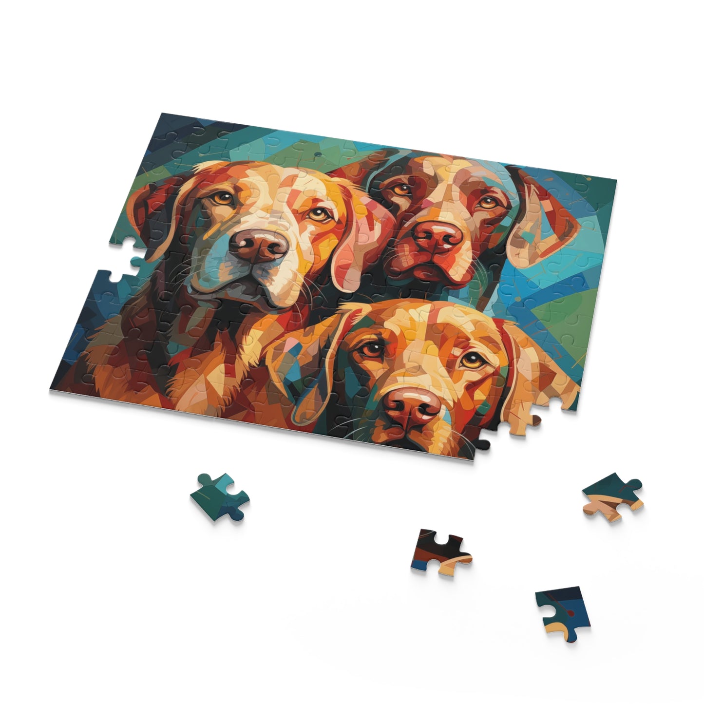 Abstract Watercolor Vibrant Labrador Dog Retriever Jigsaw Puzzle for Boys, Girls Adult Birthday Business Jigsaw Puzzle Gift for Him Funny Humorous Indoor Outdoor Game Gift For Her Online-7