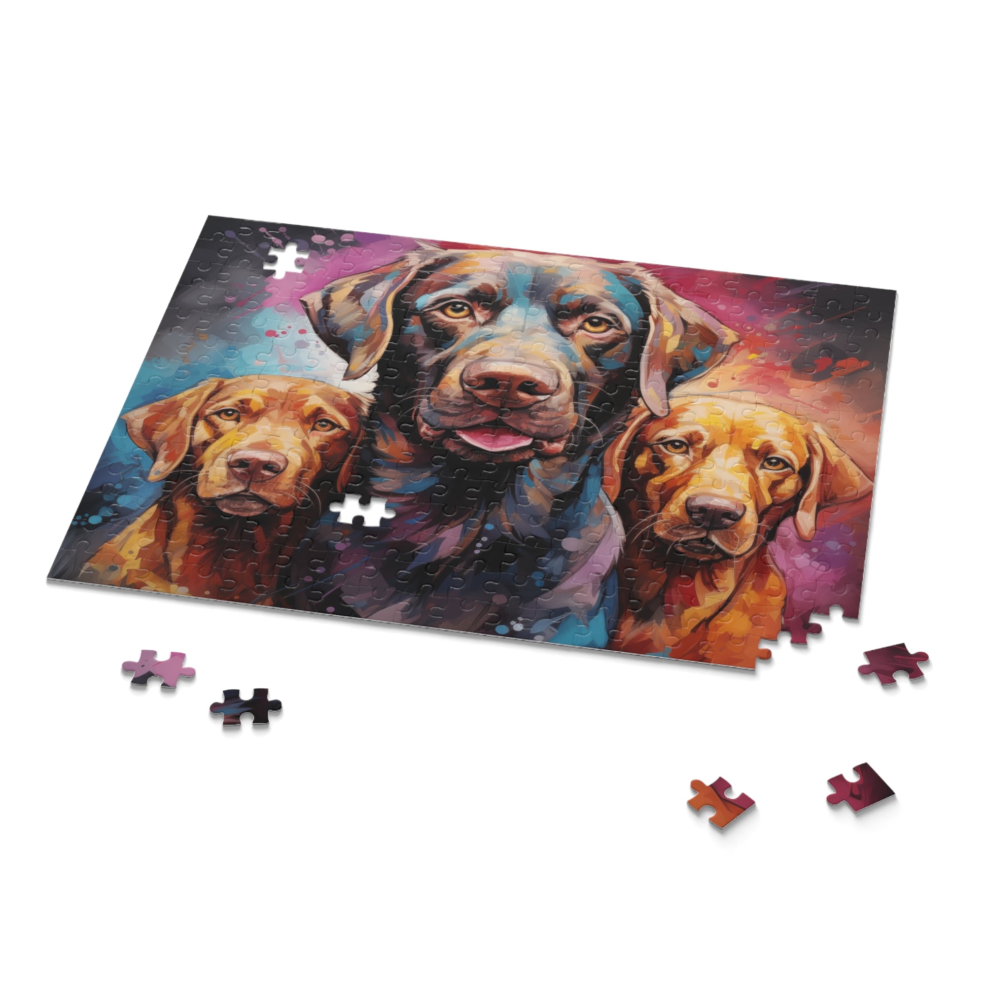 Vibrant Jigsaw Puzzle Watercolor Abstract Labrador Dog for Girls, Boys, Kids Adult Birthday Business Jigsaw Puzzle Gift for Him Funny Humorous Indoor Outdoor Game Gift For Her Online-9