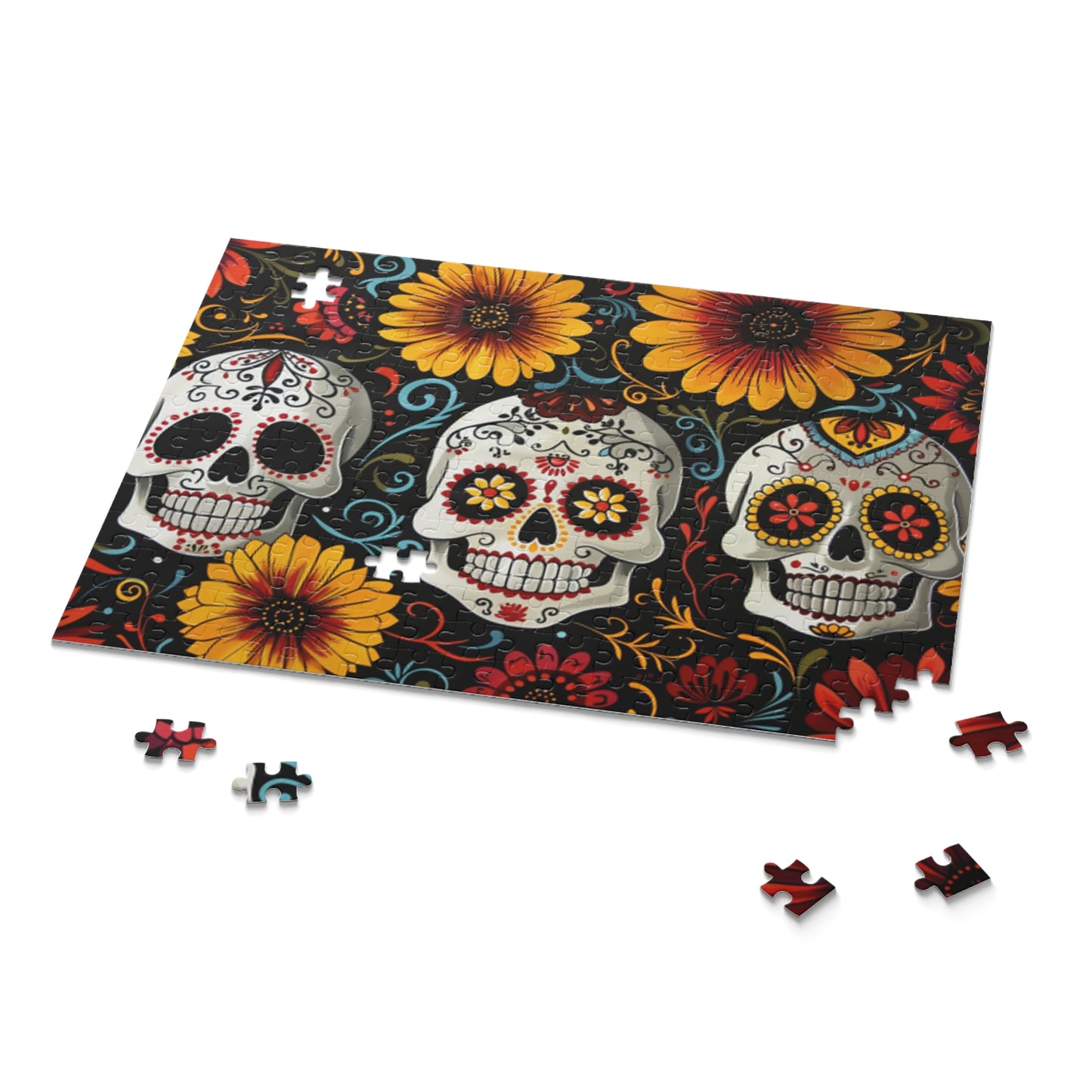 Mexican Art Day of the Dead Día de Muertos Jigsaw Puzzle Adult Birthday Business Jigsaw Puzzle Gift for Him Funny Humorous Indoor Outdoor Game Gift For Her Online-9