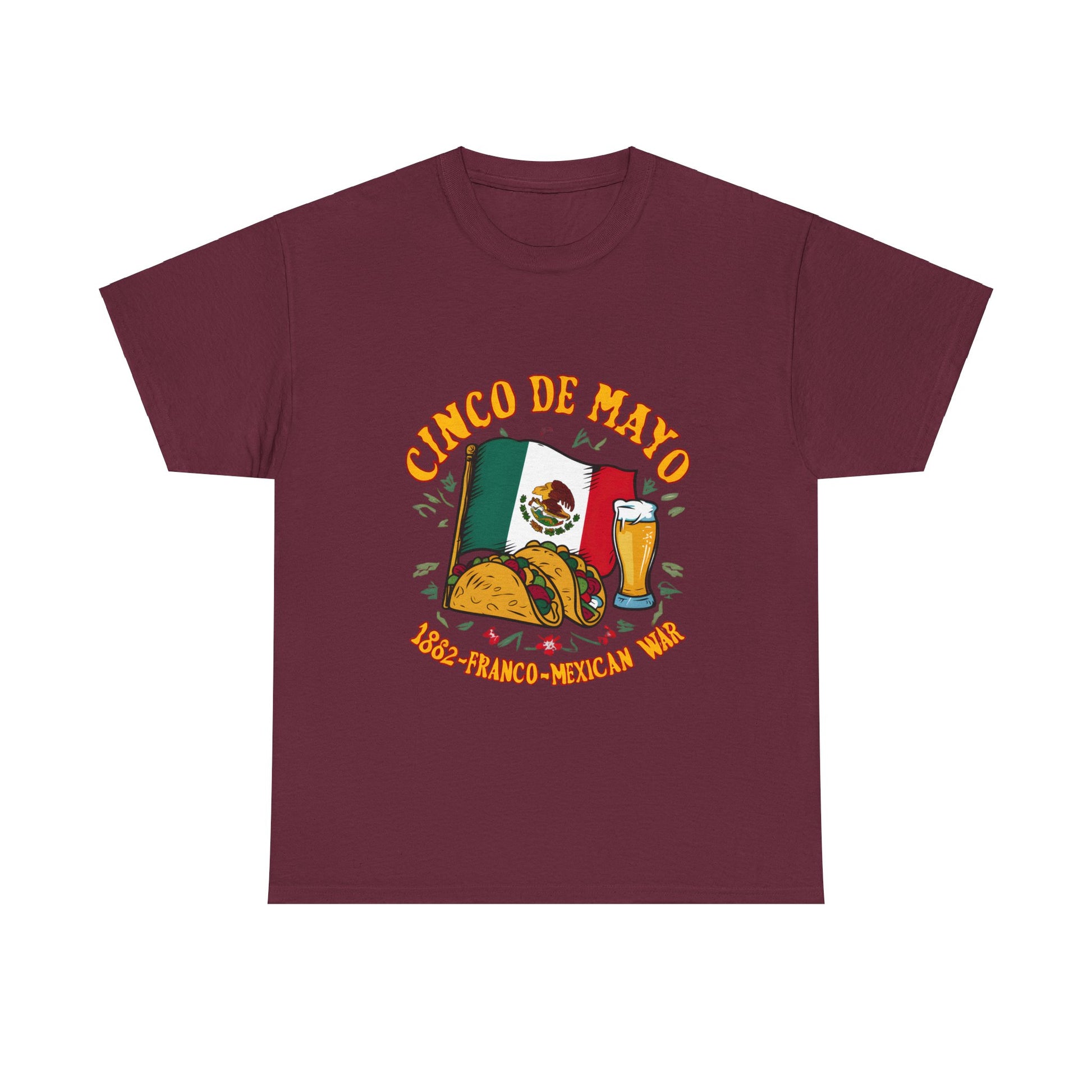 Cinco De Mayo Mexican Independence Day Graphic Unisex Heavy Cotton Tee Cotton Funny Humorous Graphic Soft Premium Unisex Men Women Maroon T-shirt Birthday Gift-5