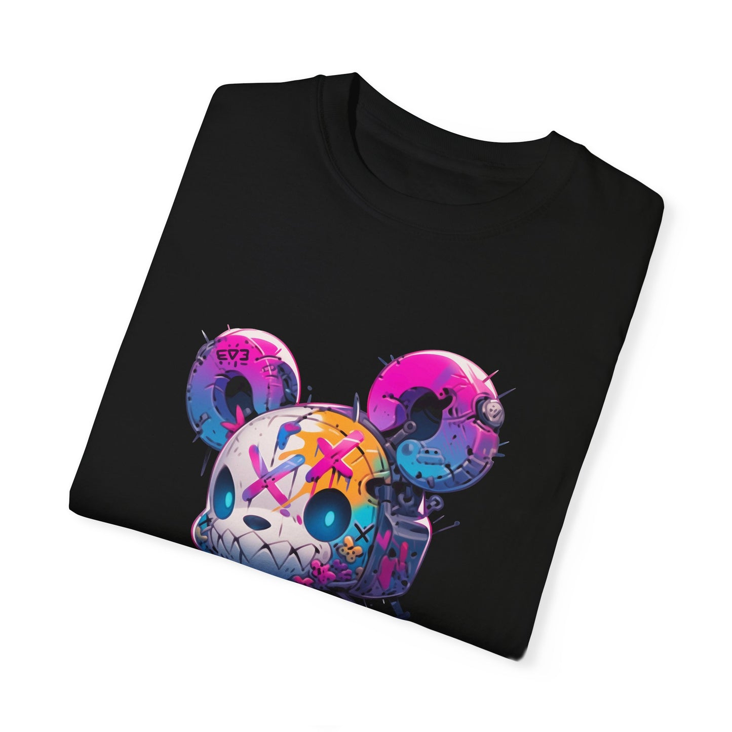 Hip Hop Teddy Bear Graphic Unisex Garment-dyed T-shirt Cotton Funny Humorous Graphic Soft Premium Unisex Men Women Black T-shirt Birthday Gift-17