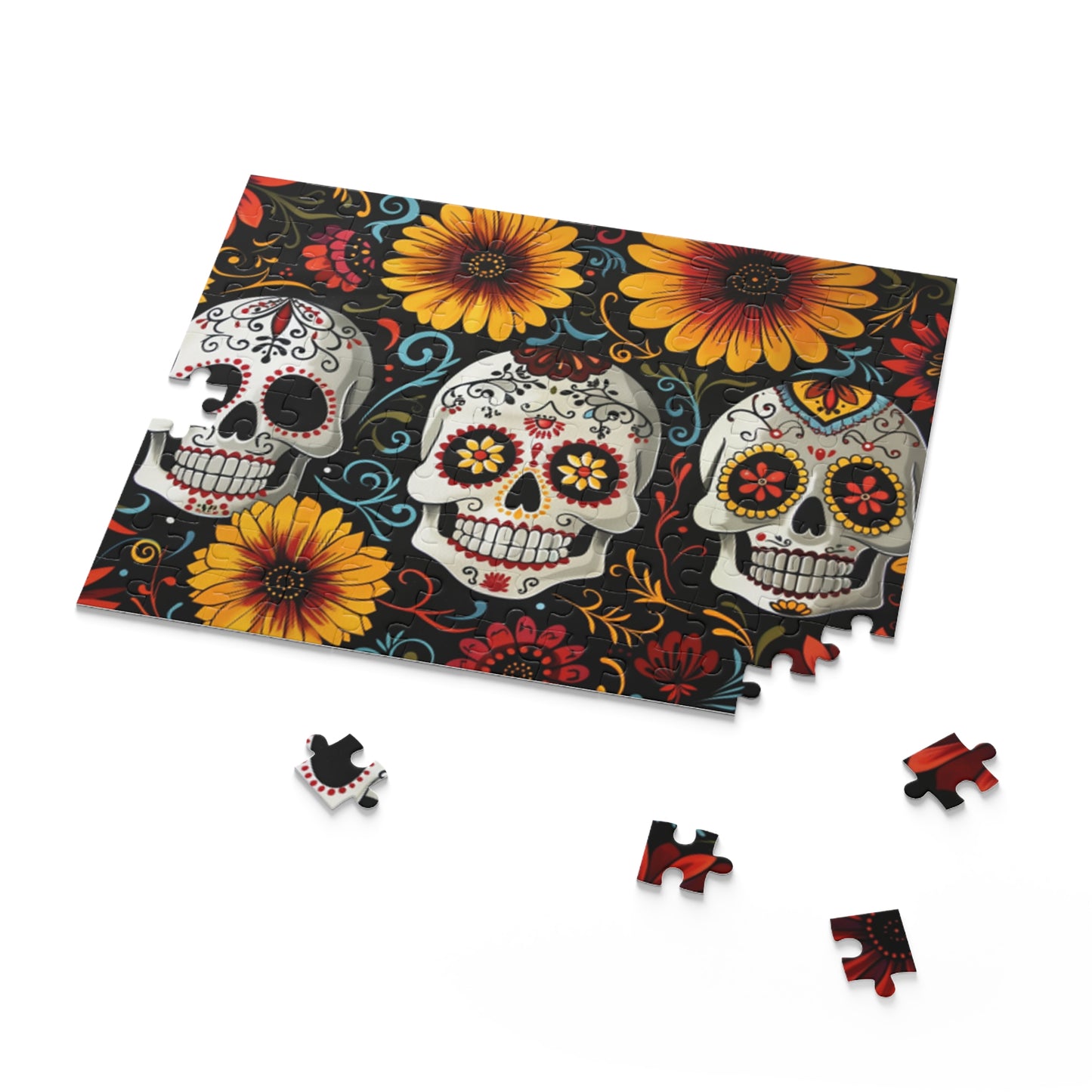 Mexican Art Day of the Dead Día de Muertos Jigsaw Puzzle Adult Birthday Business Jigsaw Puzzle Gift for Him Funny Humorous Indoor Outdoor Game Gift For Her Online-7