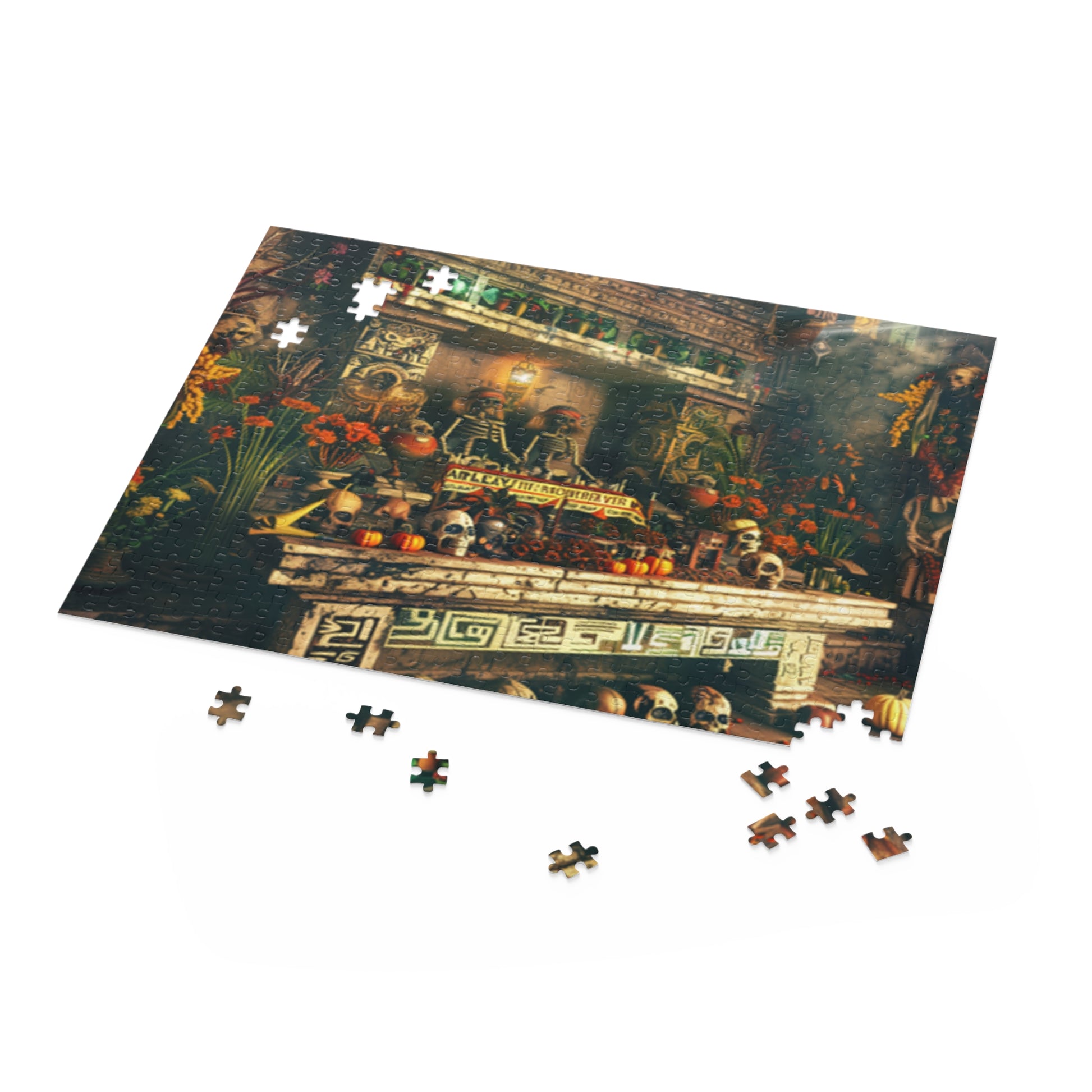 Mexican Art Day of the Dead Día de Muertos Jigsaw Puzzle Adult Birthday Business Jigsaw Puzzle Gift for Him Funny Humorous Indoor Outdoor Game Gift For Her Online-5